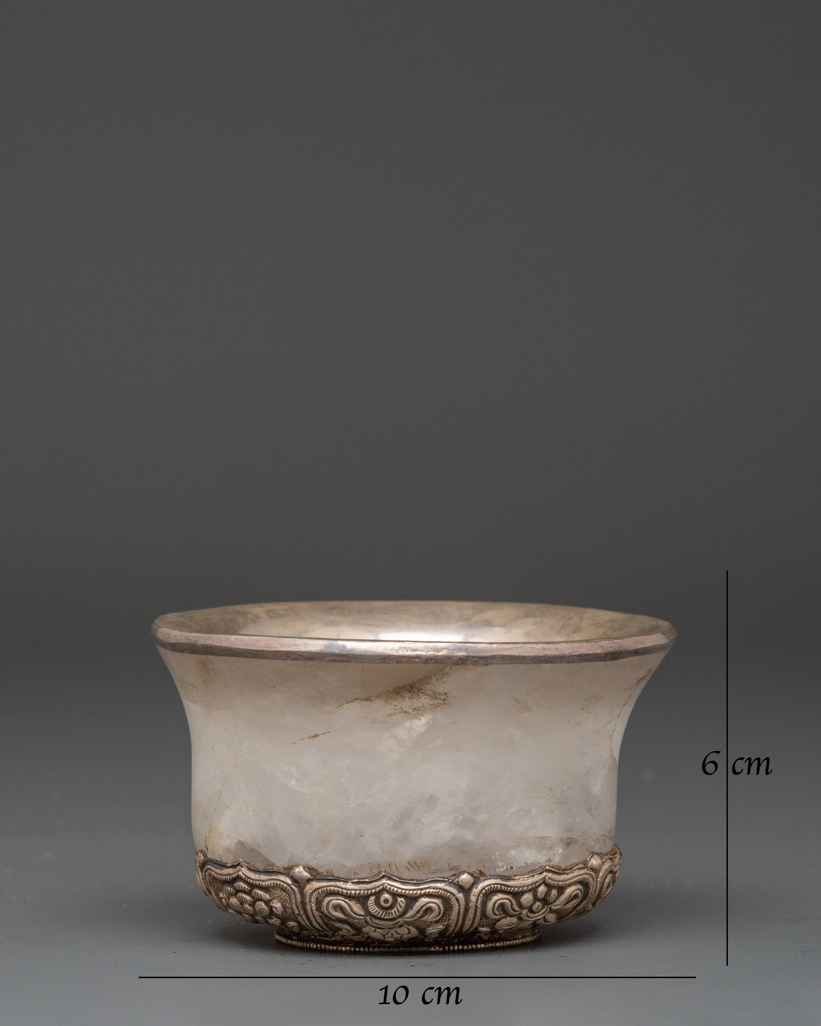 Tibetan Silver Offering Bowl | Spiritual Present | Spiritual Decor
