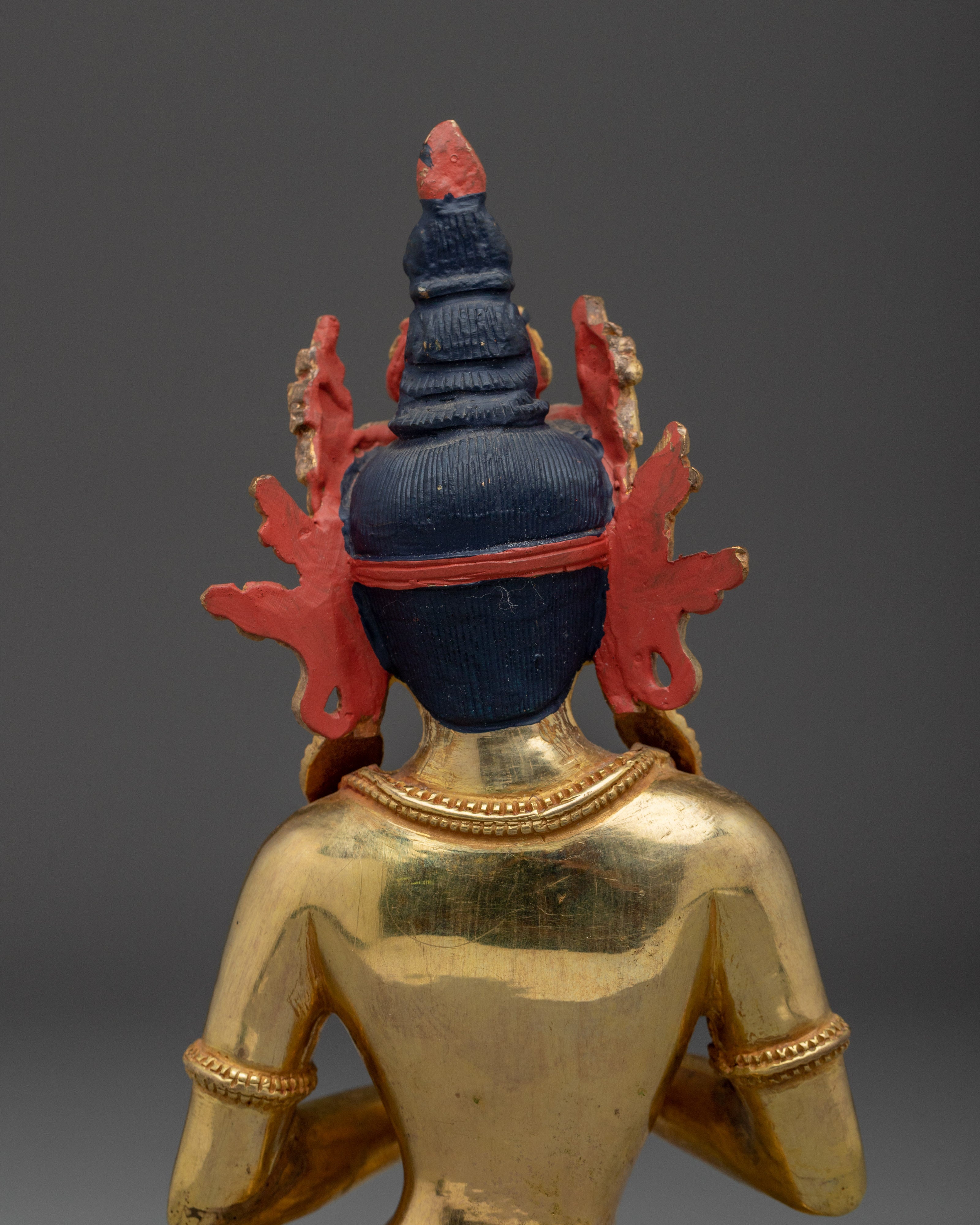 Golden Cosmic Buddha Vairocana Statue |  Buddhist Spiritual Artwork