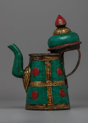 Buddhist Tea Pot  | Himalayan Religious Decorative Tea Pot