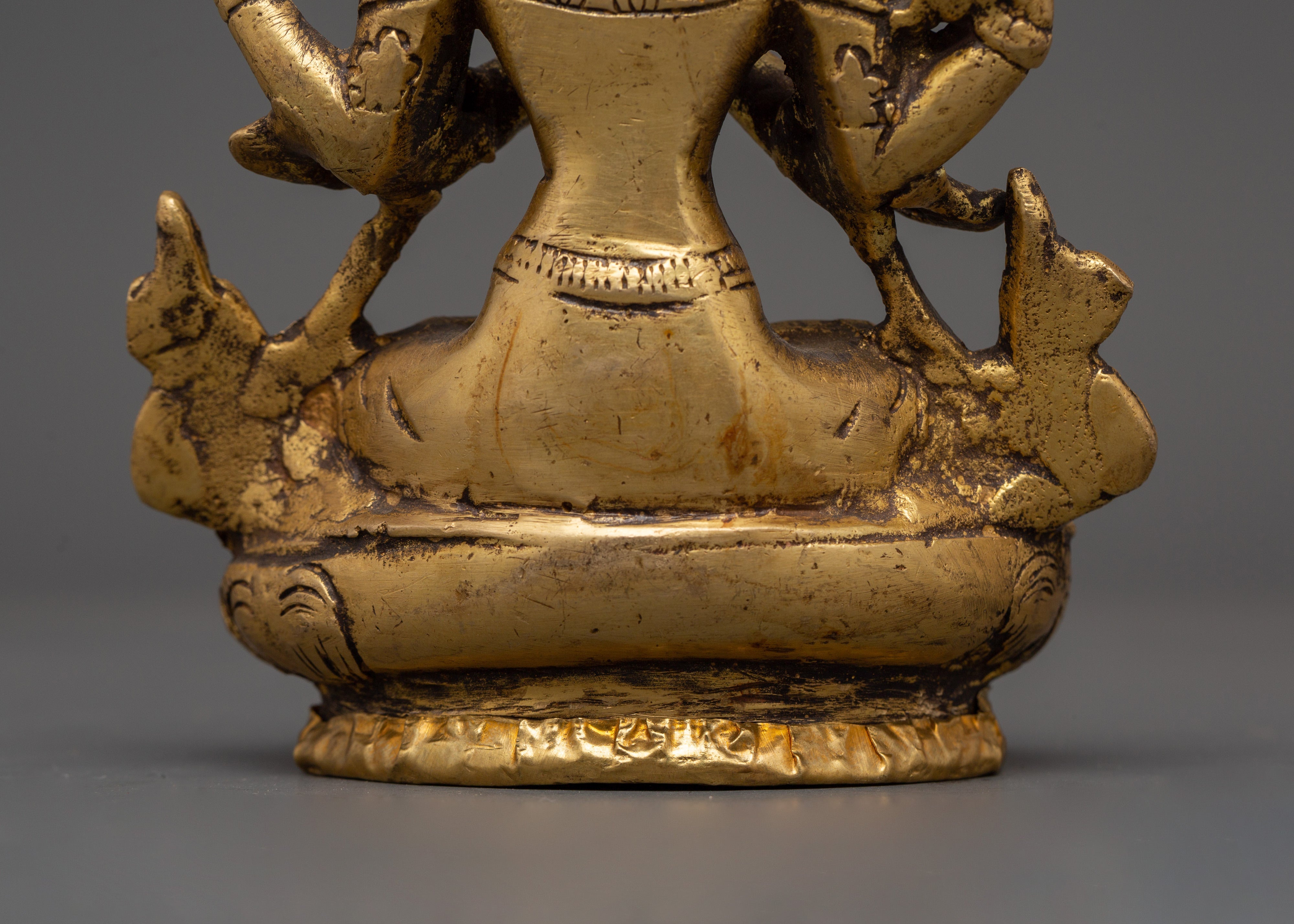Handcrafted Brass Chenresig Statue | Tibetan Buddha of Compassion