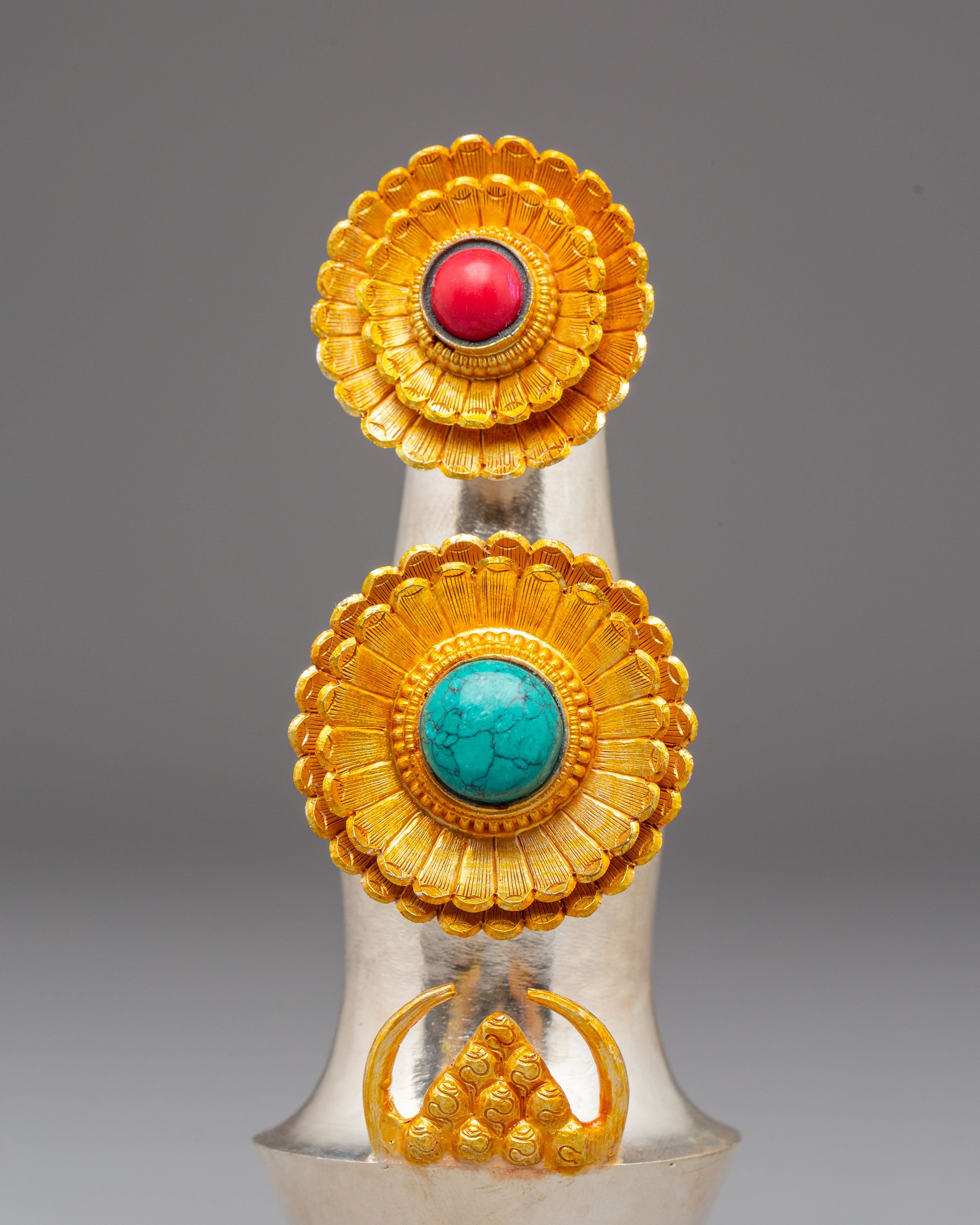 Handcrafted Spiritual Torma | Golden Torma for Ritual Offering