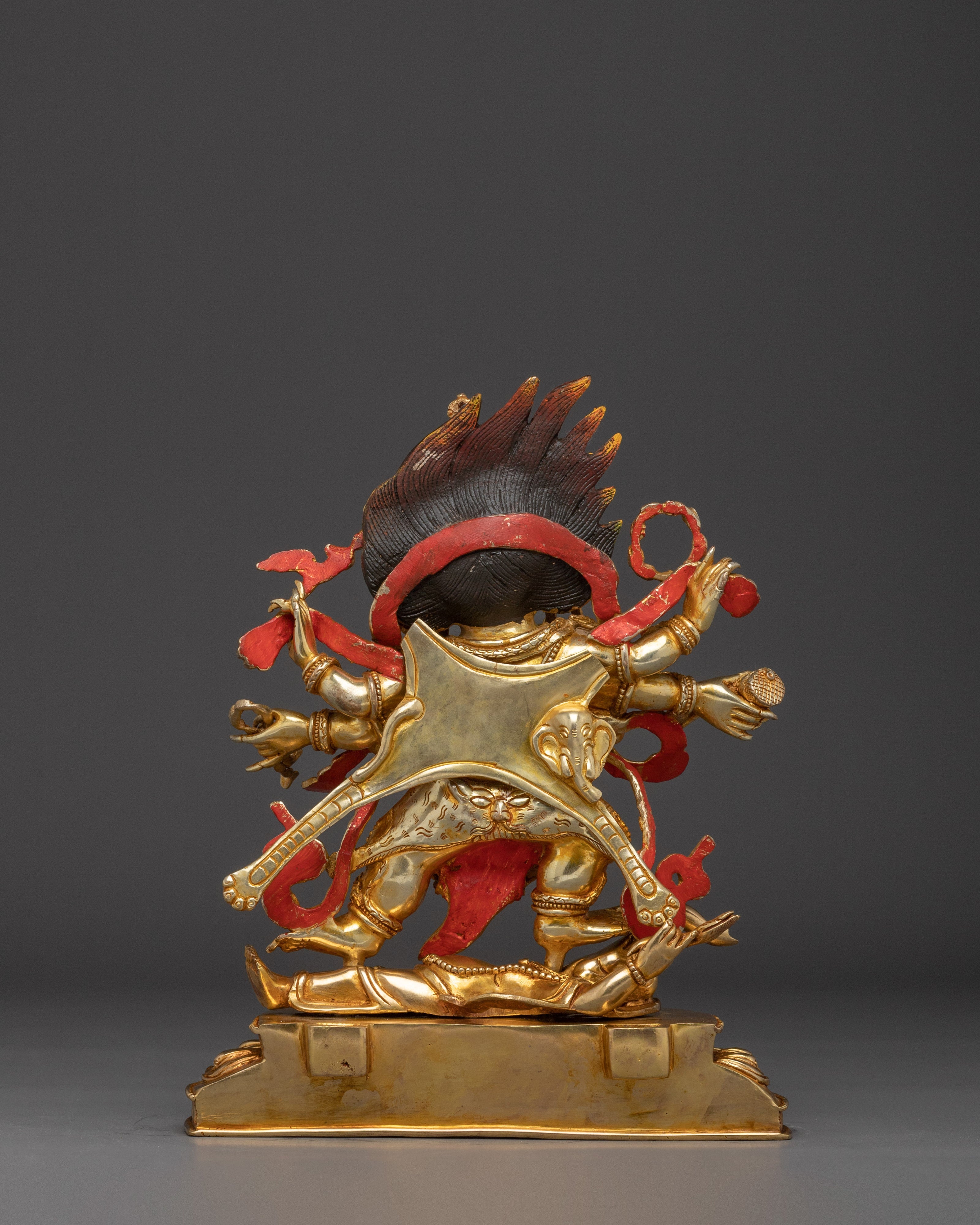 Handcrafted  Six Armed Mahakala Statue for Meditation | Fierce Buddhist Protector