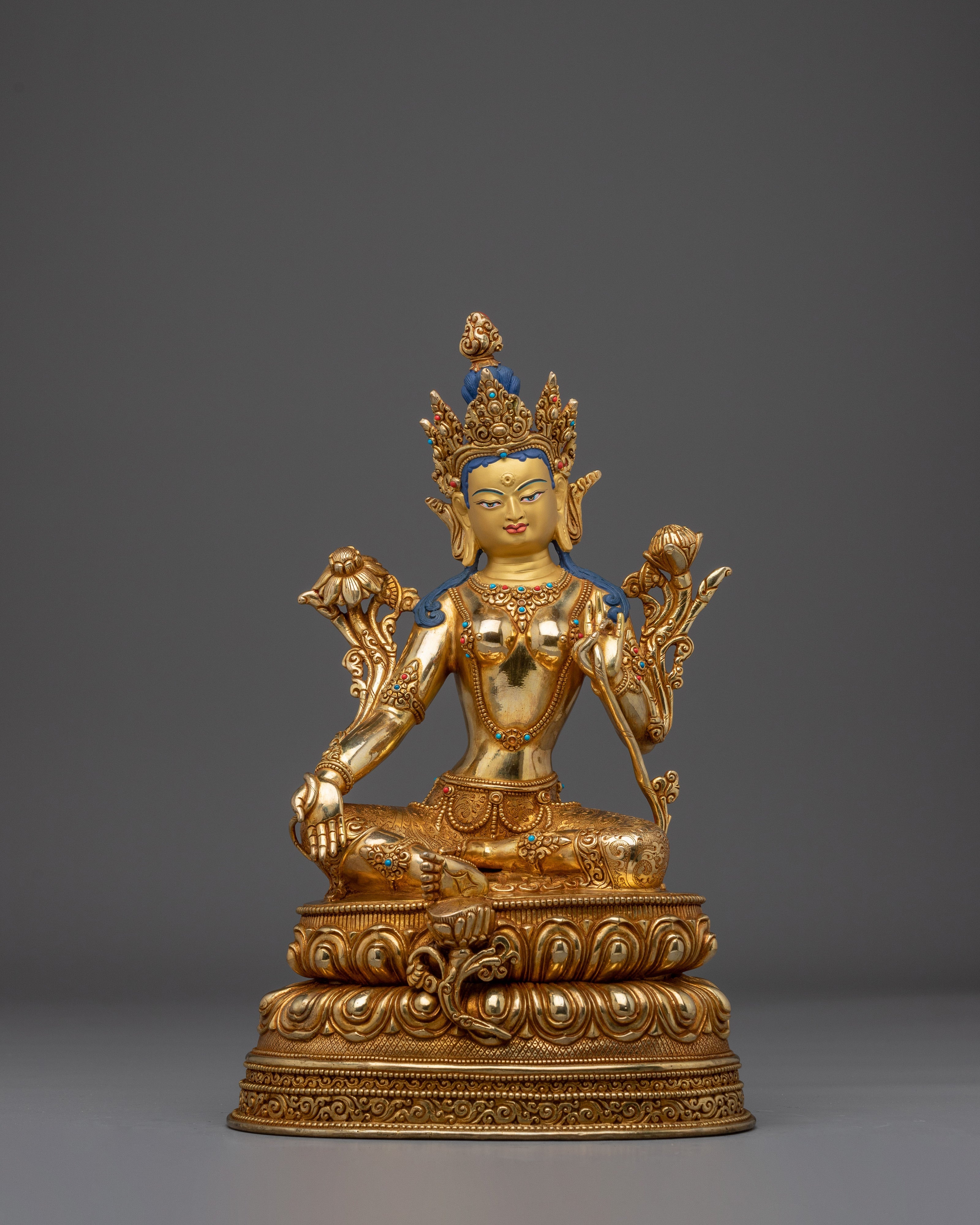 female-green-tara-statue