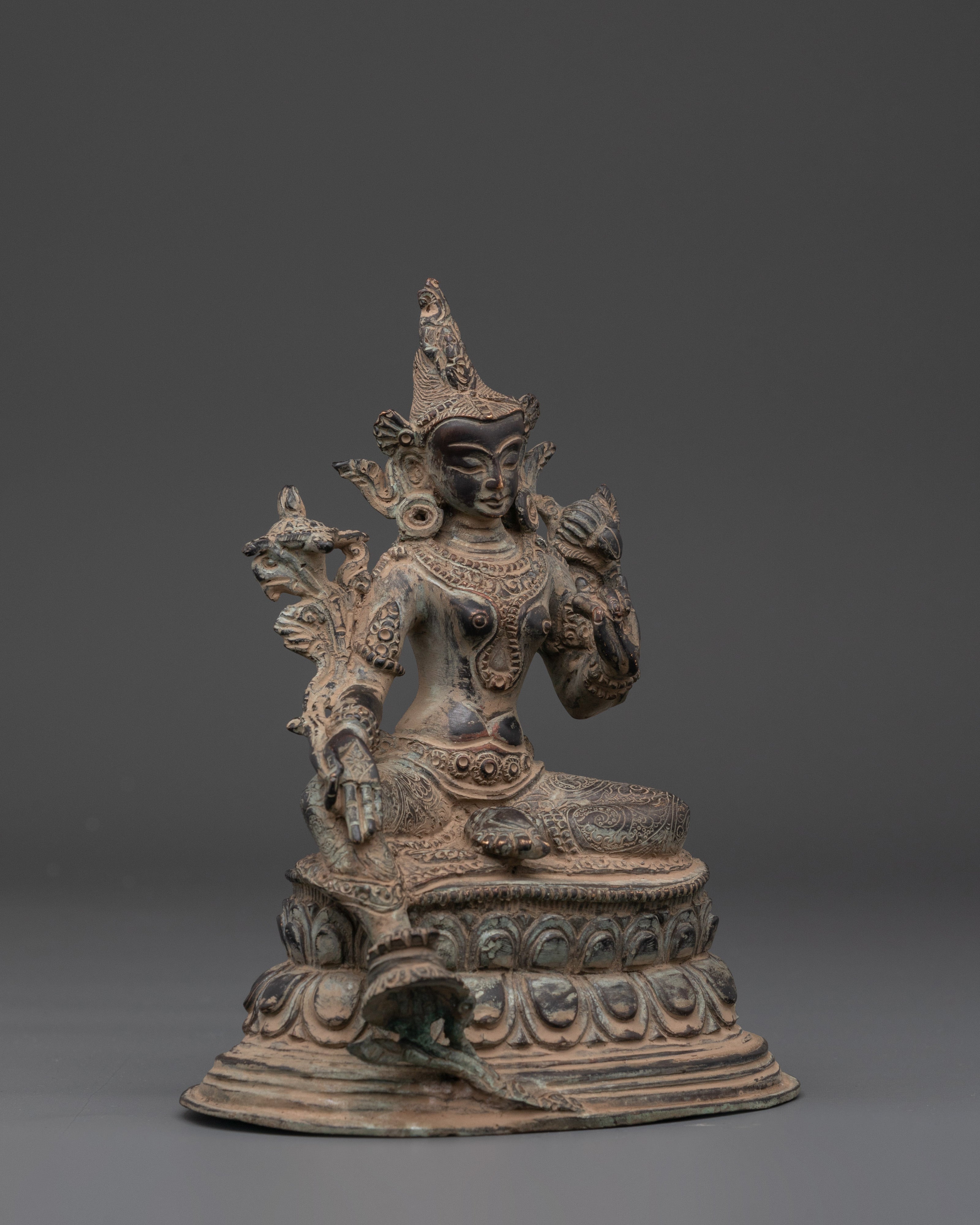 Green Tara Buddhist Goddess Statue | Symbol of Swift Compassion and Liberation