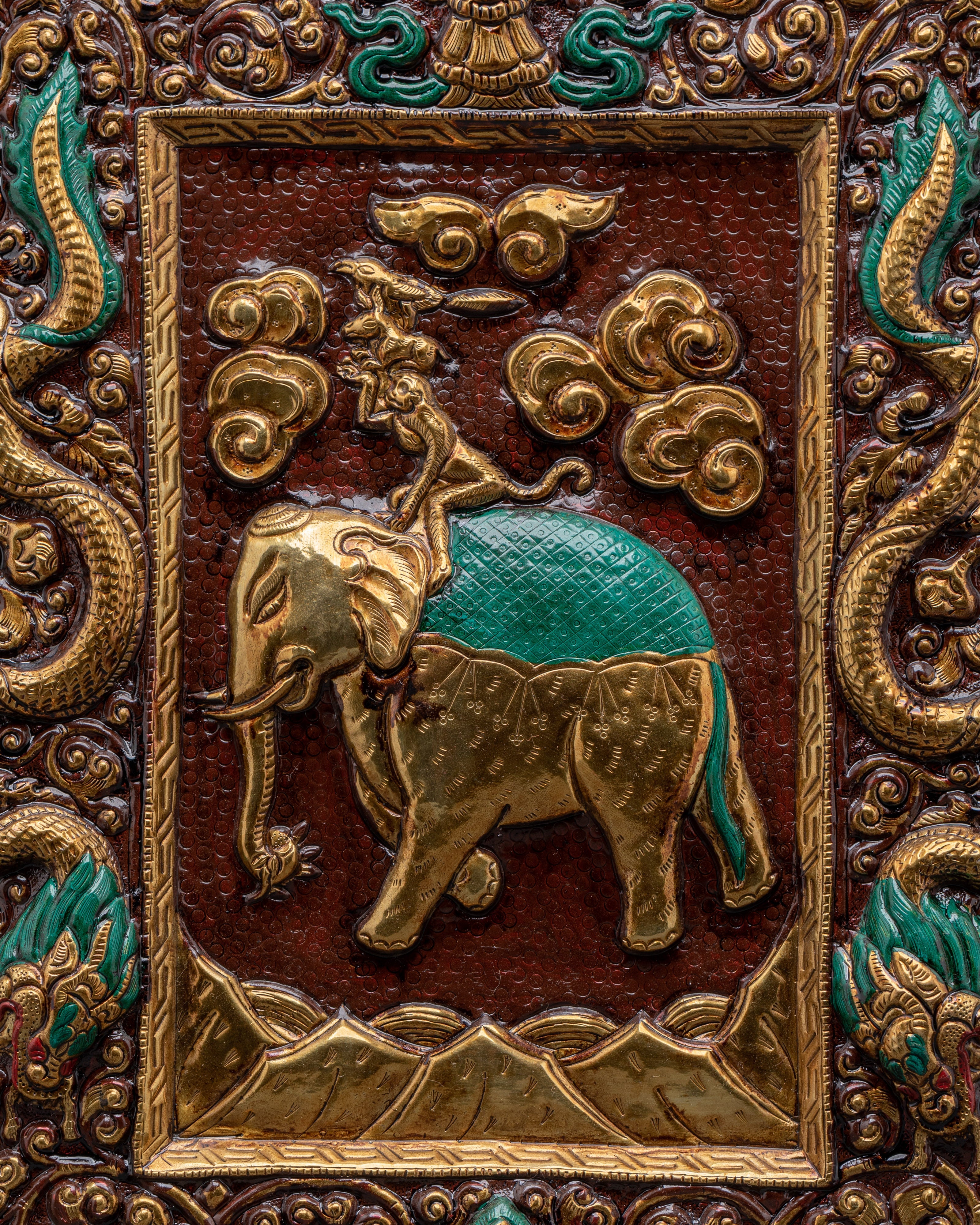 Elephant Carved Wall Hanging | Wall Hanging for Home & Office Decor
