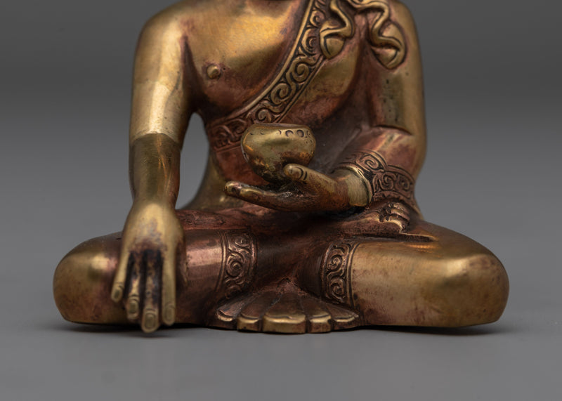 Shakyamuni Copper Buddha Statue | Sacred Meditation Decor for Spiritual Home or Altar