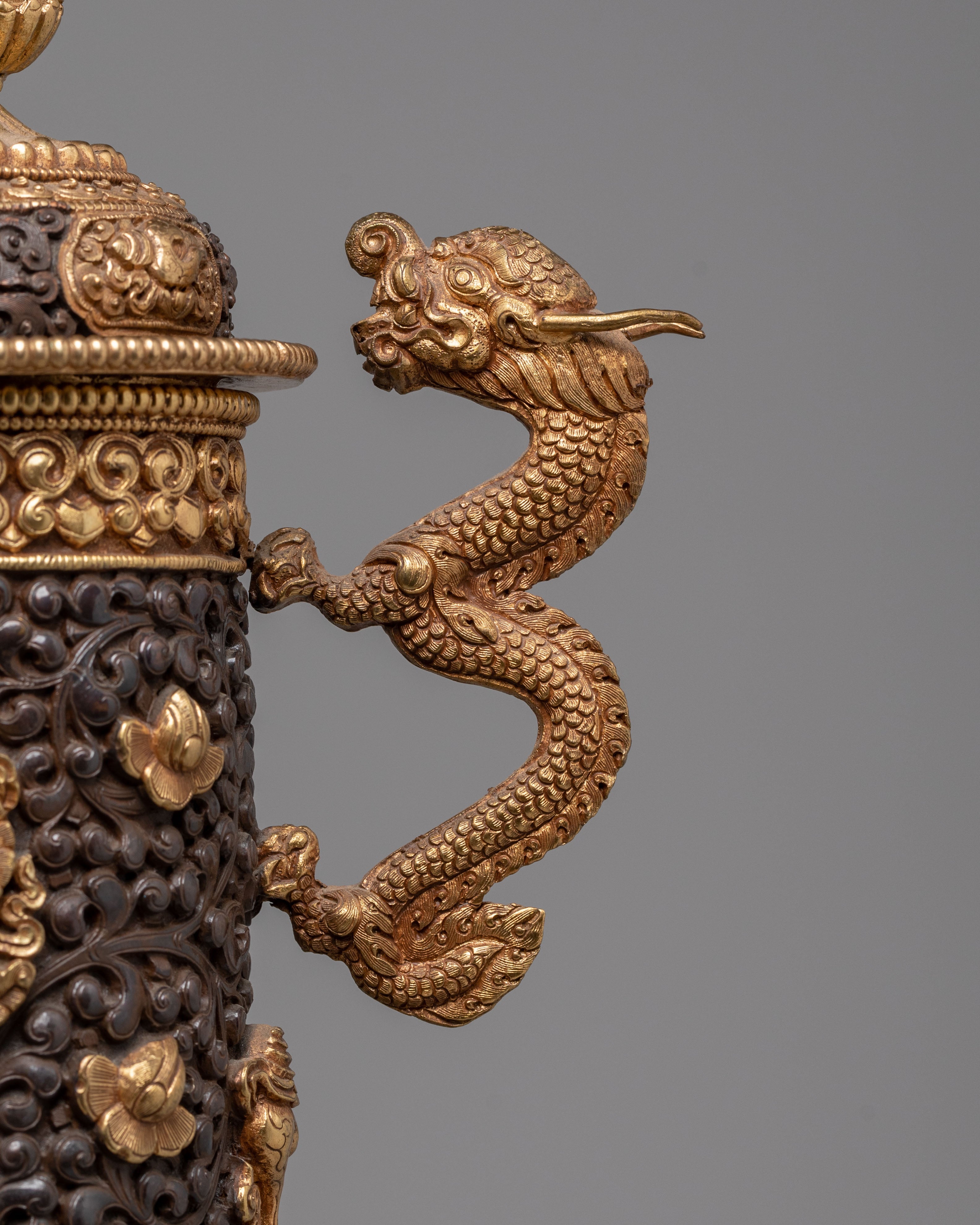 Incense Burner for Ritual Ceremonies | Copper and Gold Plated with Acrylic Details