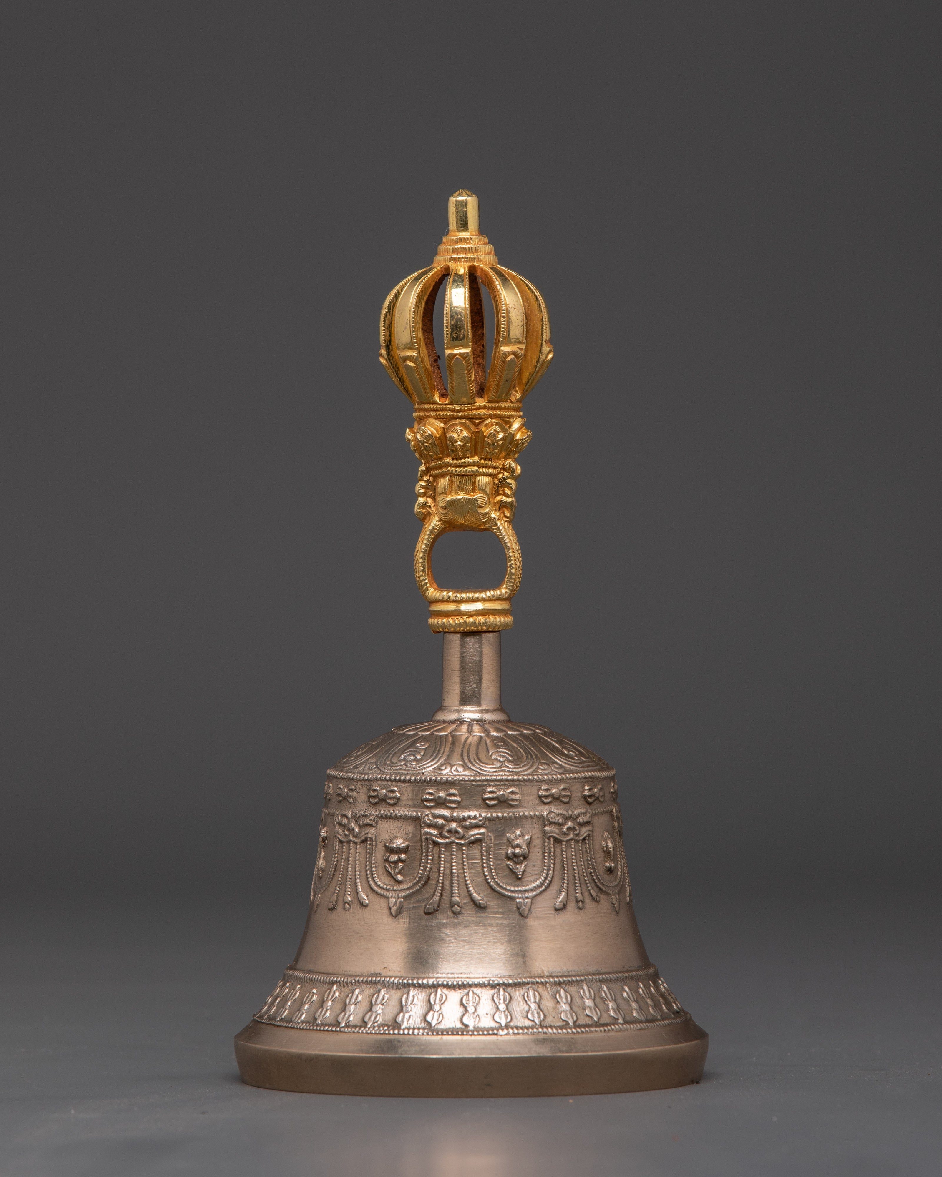 Brass Vajra and Bell for Ritual Ceremonies | Tibetan Buddhist Bell and Vajra