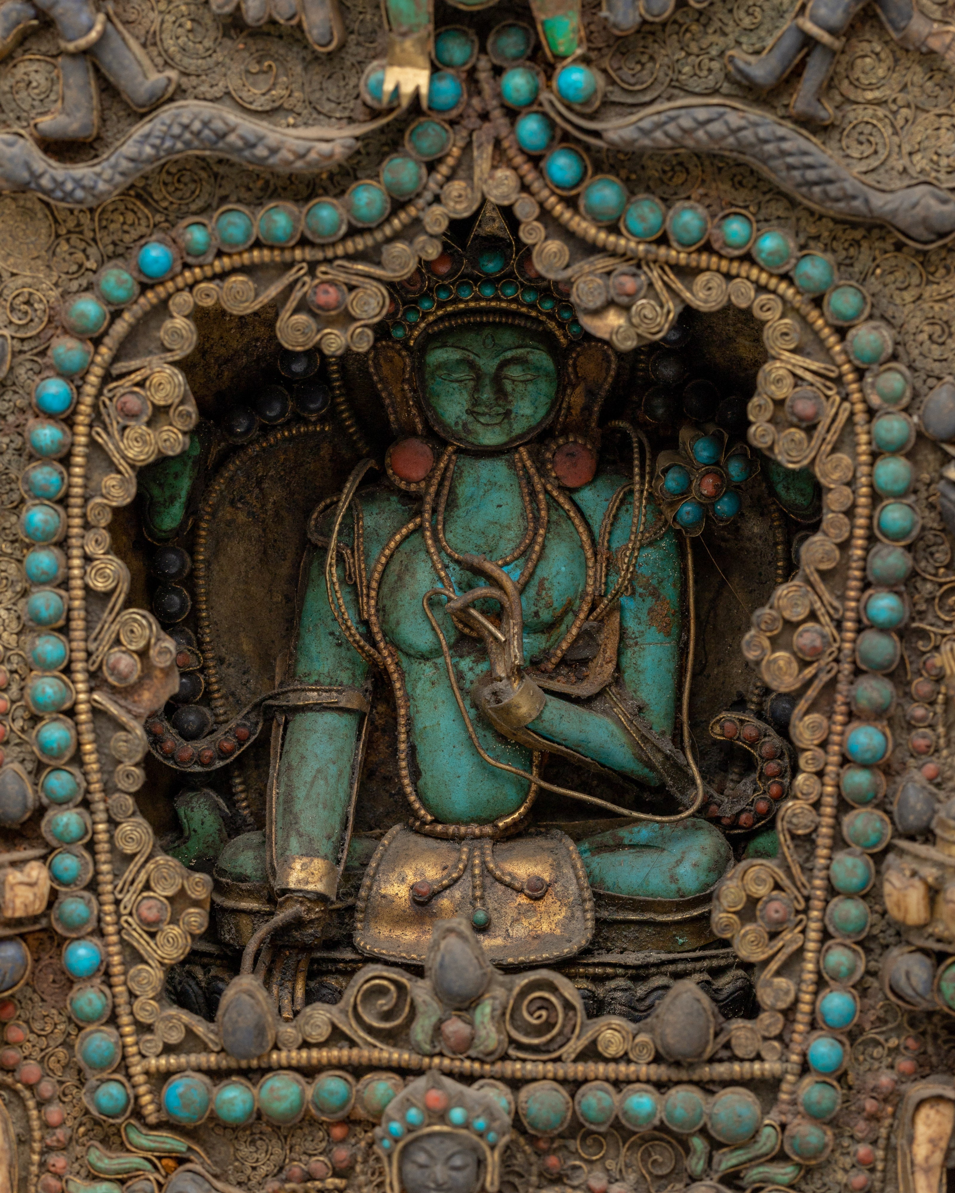 Green Tara Ghau Box | Spiritual Prayer Amulet