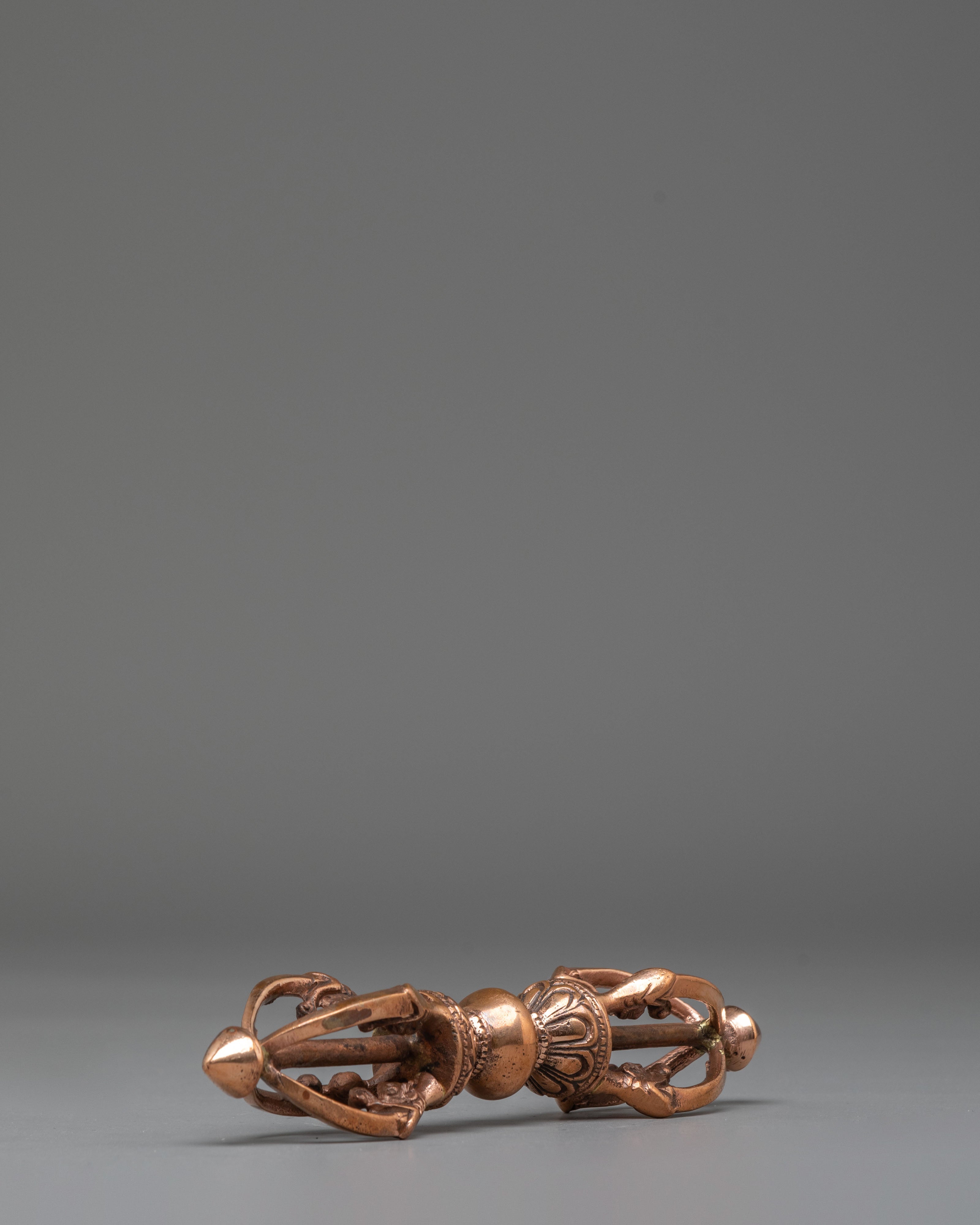 Tibetan Vajra for Ritual Use | Handcrafted Copper Dorje for Meditation