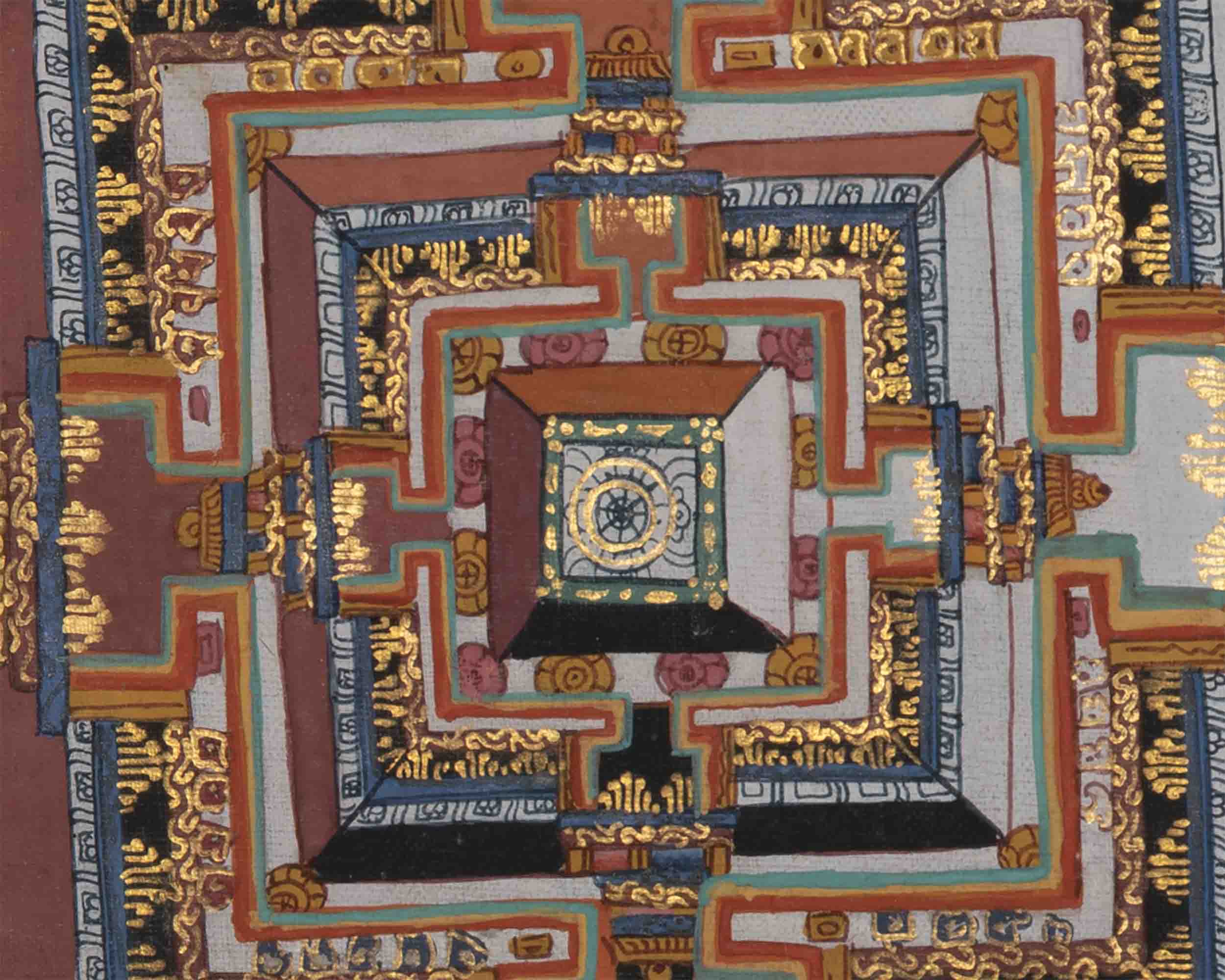 Vintage Kalachakra Mandala | Tibetan Thangka Painting