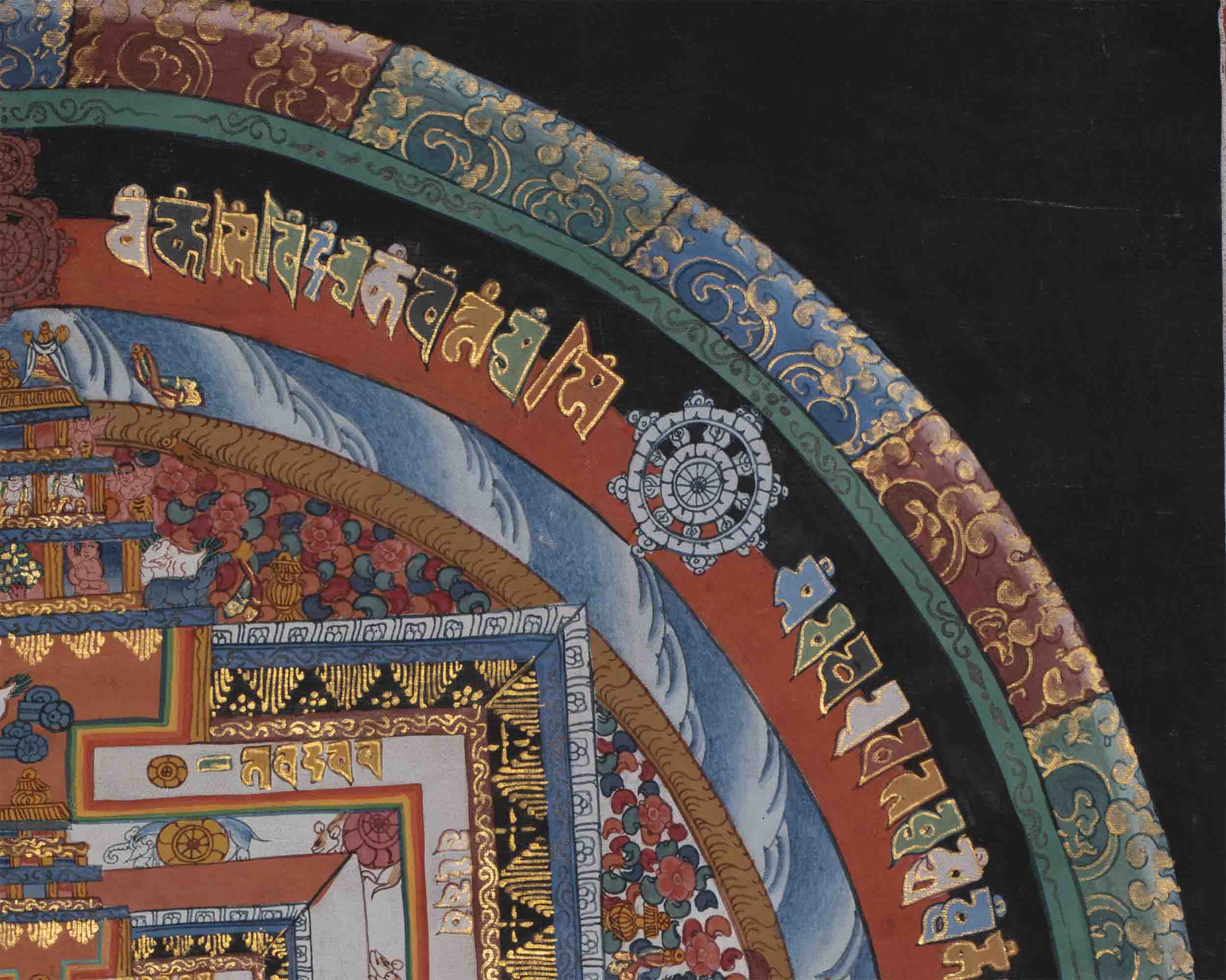 Vintage Kalachakra Mandala | Tibetan Thangka Painting