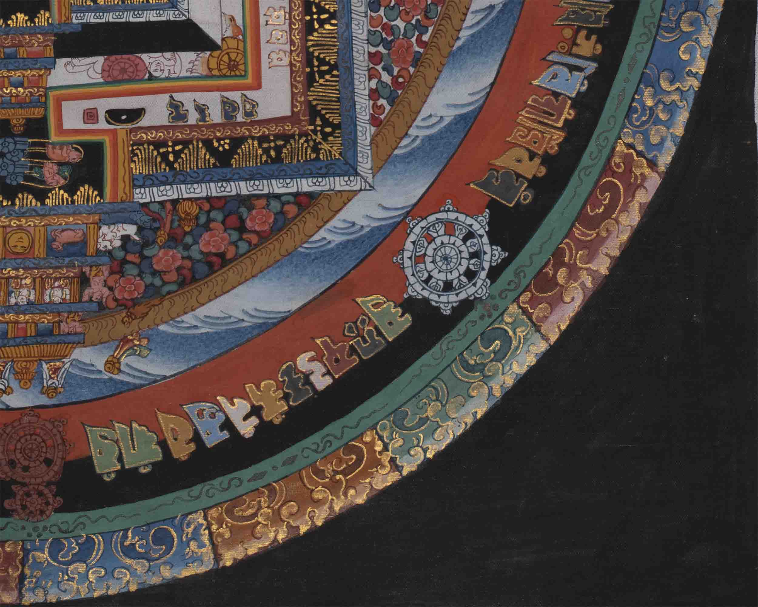 Vintage Kalachakra Mandala | Tibetan Thangka Painting