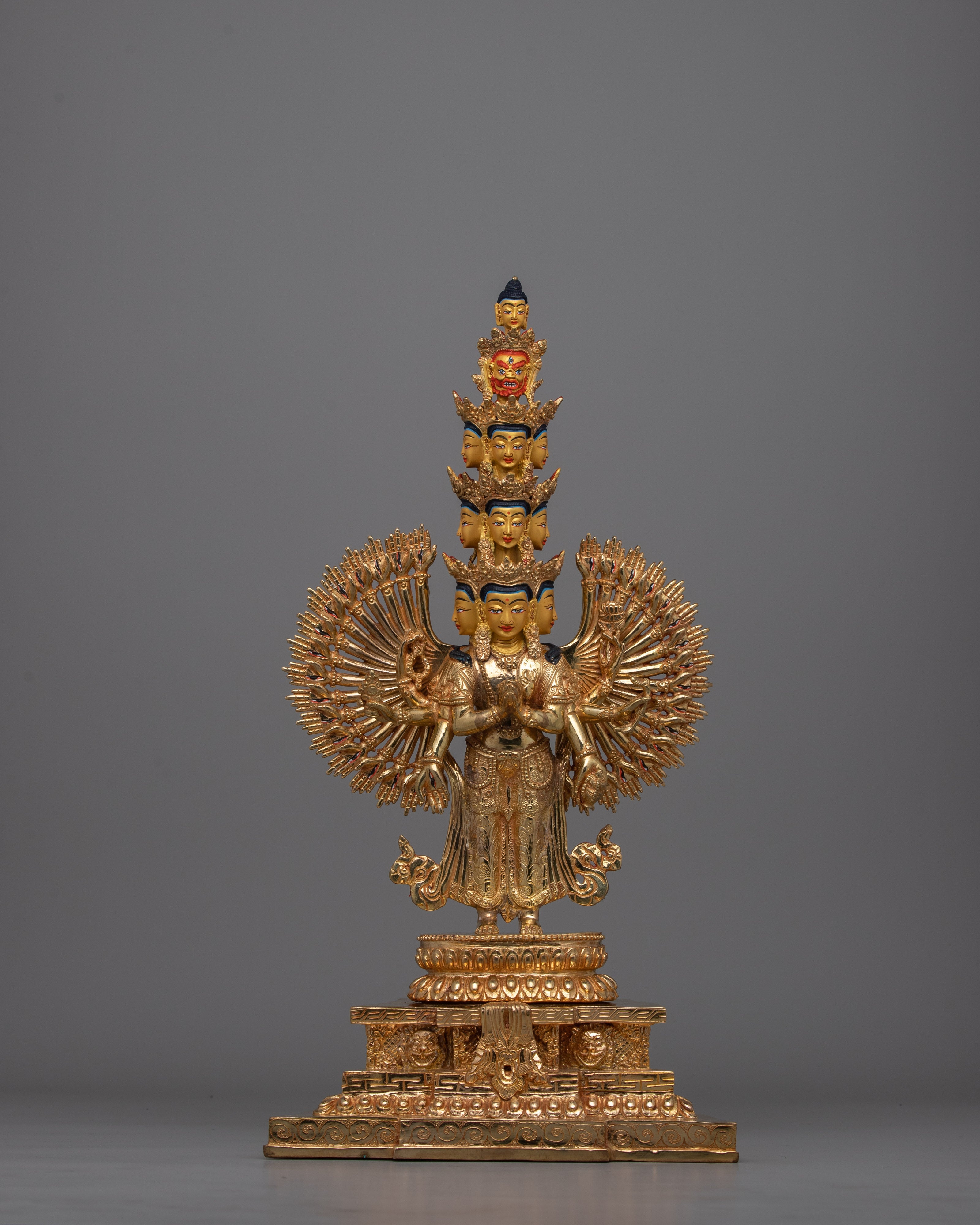 Nyungne 1000-Armed Chenrezig Statue | Detailed Sculpture for Peaceful Home Décor and Spiritual Practice