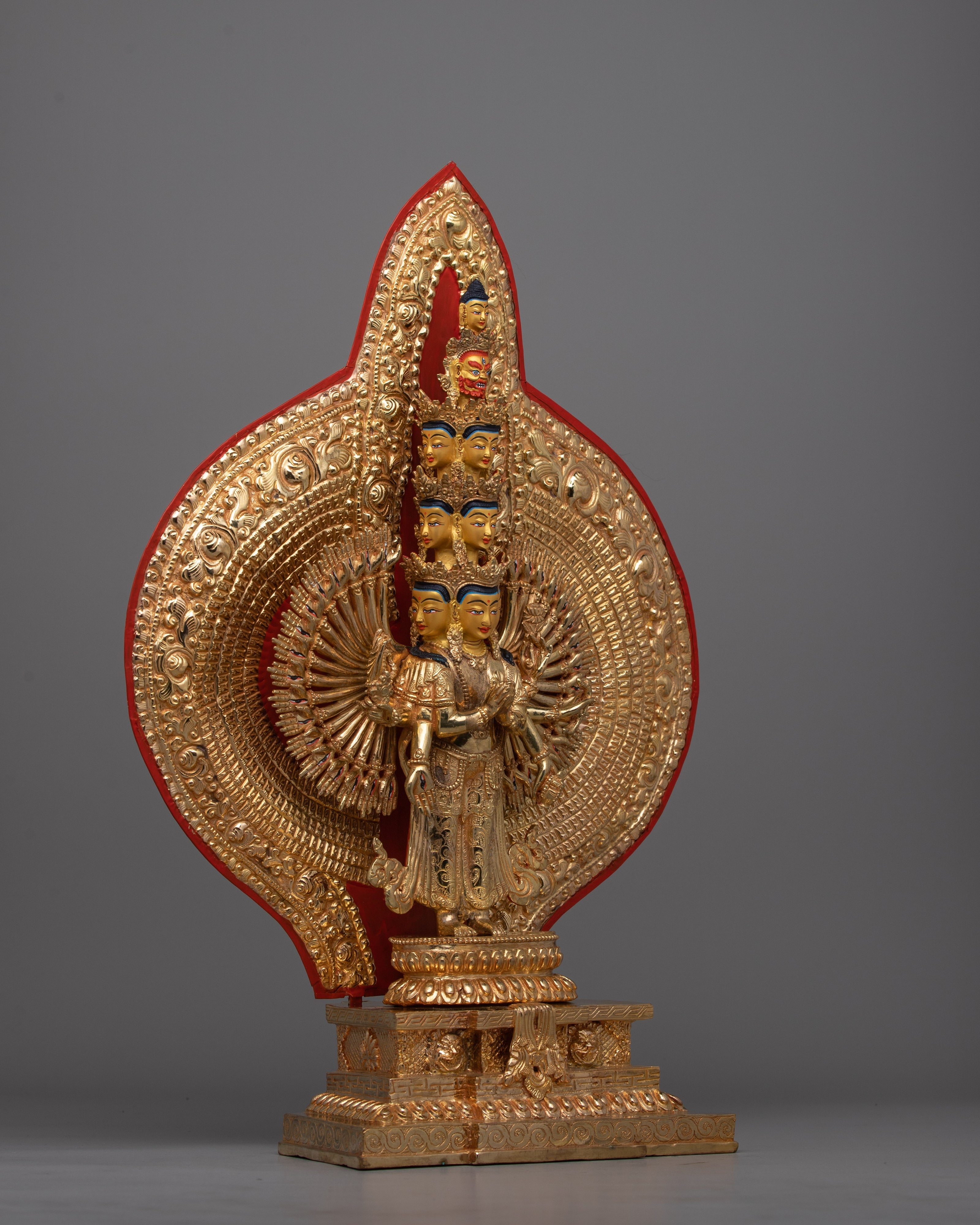 Nyungne 1000-Armed Chenrezig Statue | Detailed Sculpture for Peaceful Home Décor and Spiritual Practice