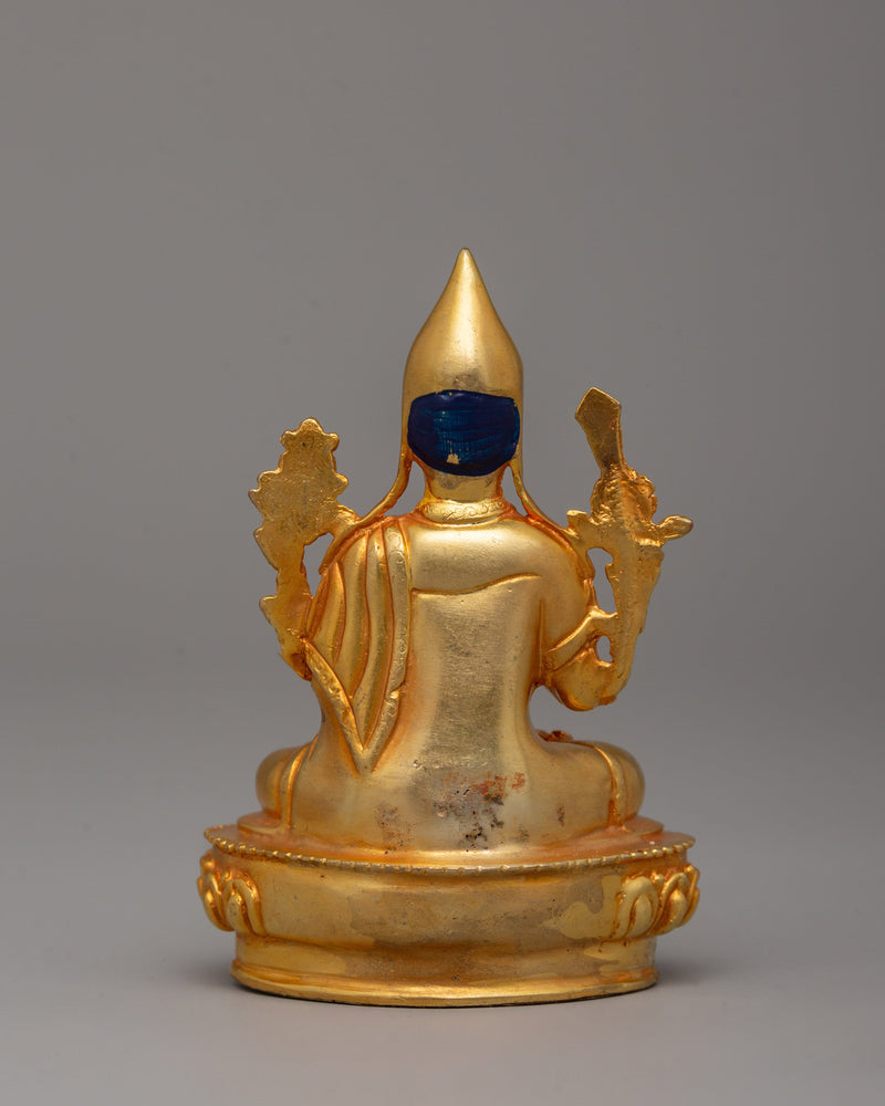 Gold-Plated Tsongkhapa Statue | Revered Tibetan Buddhist Master