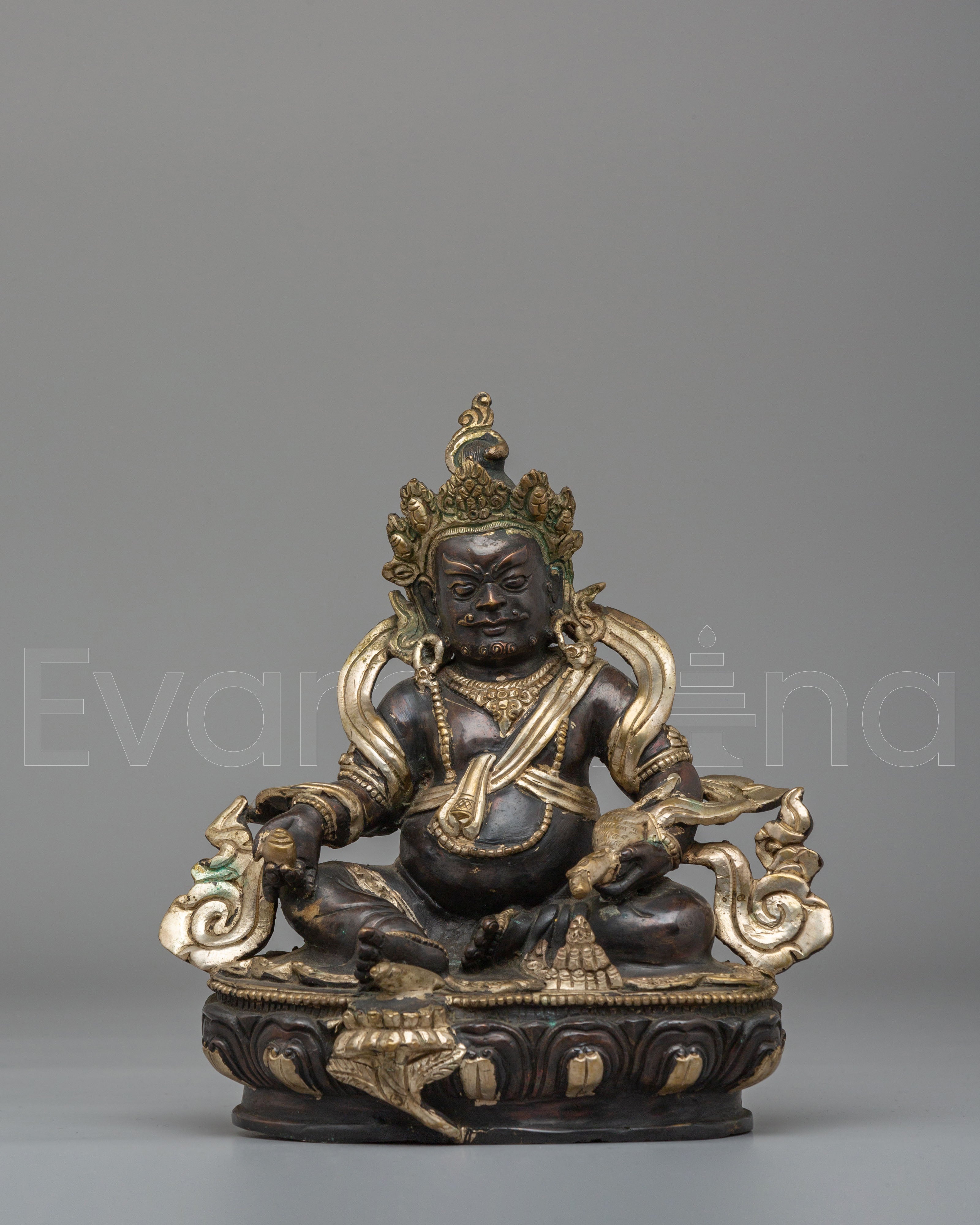 Handmade Wealth Deity Dzambhala Statue