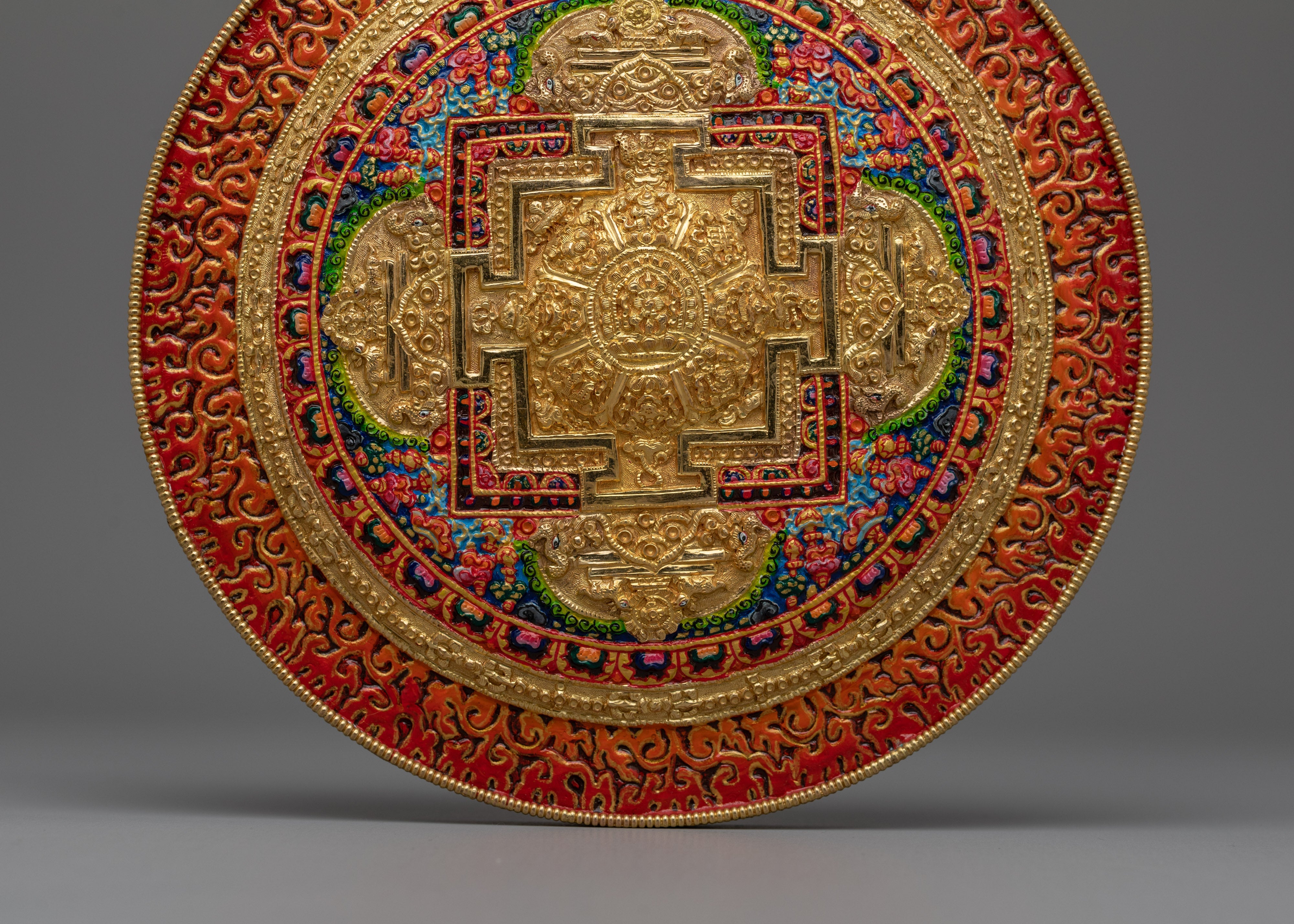 Round Mandala Wall Art Copper | Essence of Spirituality and Divine Presence