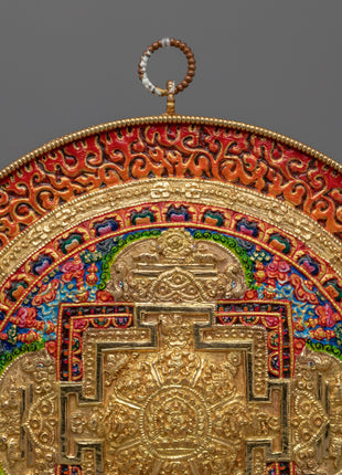 Round Mandala Wall Art Copper | Essence of Spirituality and Divine Presence