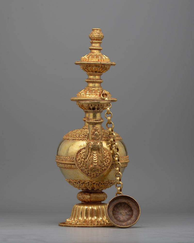 Tibetan Ritual Water Vessel (Kundika) | Traditional Water Offering Vessel for Spiritual Practice