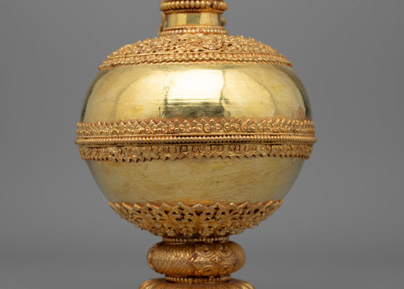 Tibetan Ritual Water Vessel (Kundika) | Traditional Water Offering Vessel for Spiritual Practice