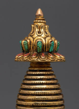 Authentic Tibetan Stupa Statue | Meditation & Mindfulness Decor