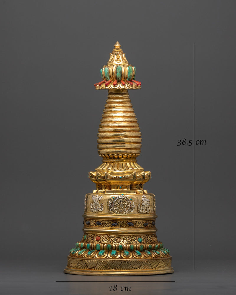 Traditional Tibetan Buddhist Stupa | Buddhist Symbol for Peace & Wisdom