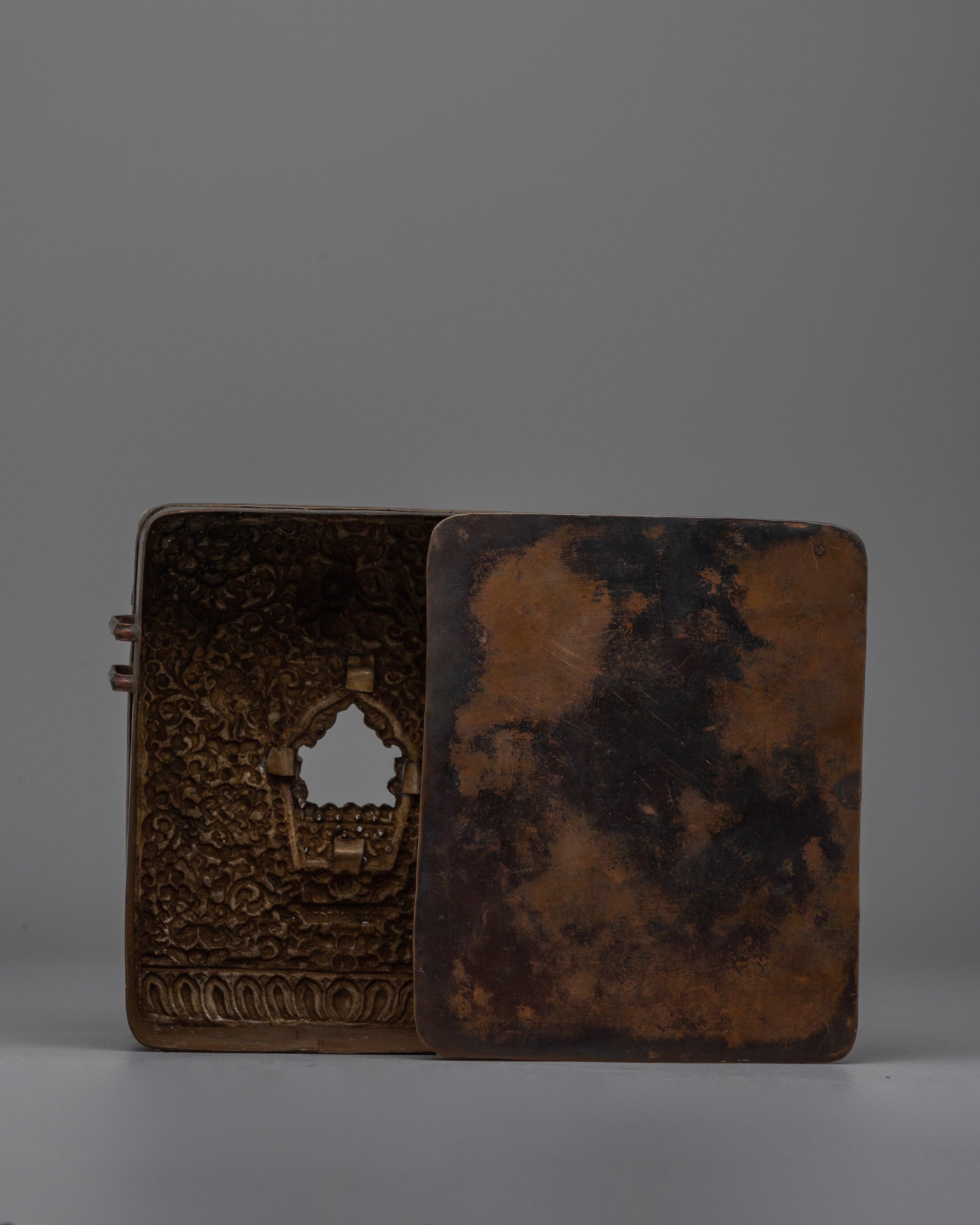 Handcrafted Tibetan Silver Ghau Box | Sacred Prayer Box