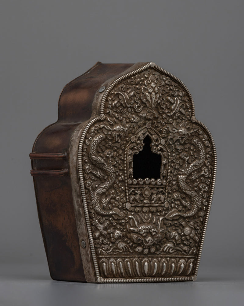 Authentic Tibetan Handmade Ghau Box | Portable Shrine with Exquisite  Detailing