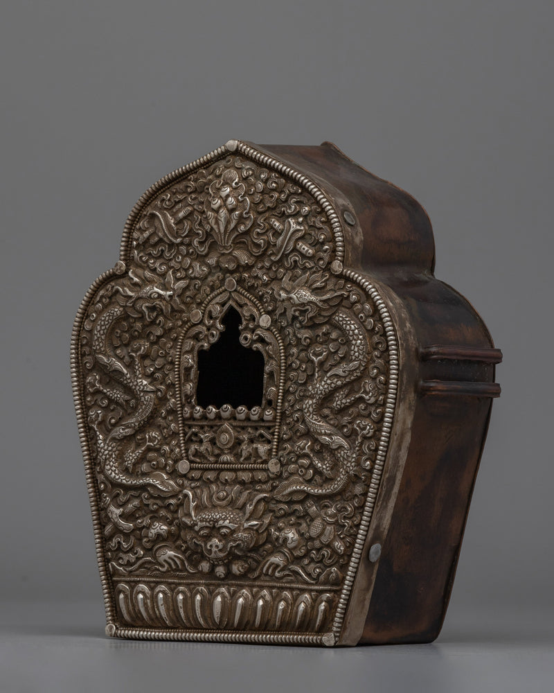 Authentic Tibetan Handmade Ghau Box | Portable Shrine with Exquisite  Detailing