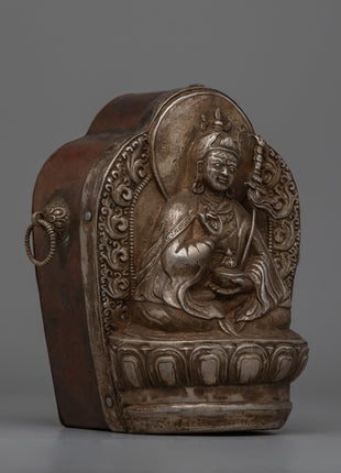 Handcrafted Tibetan Guru Rinpoche Ghau Box | Sacred Buddhist Amulet