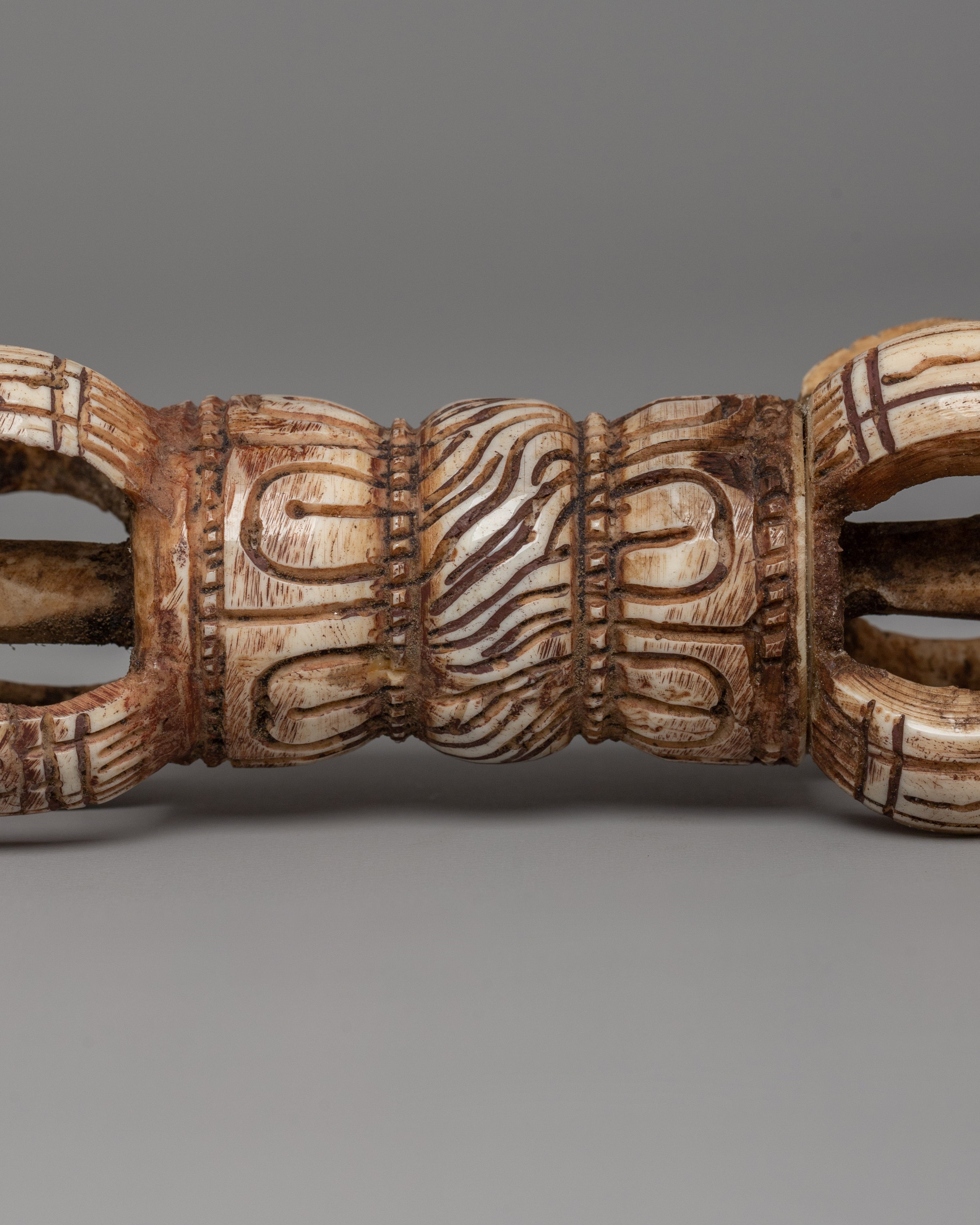 Hand-Carved Vajra Buddhist Ritual Item | Traditional Tibetan Ritual Symbol