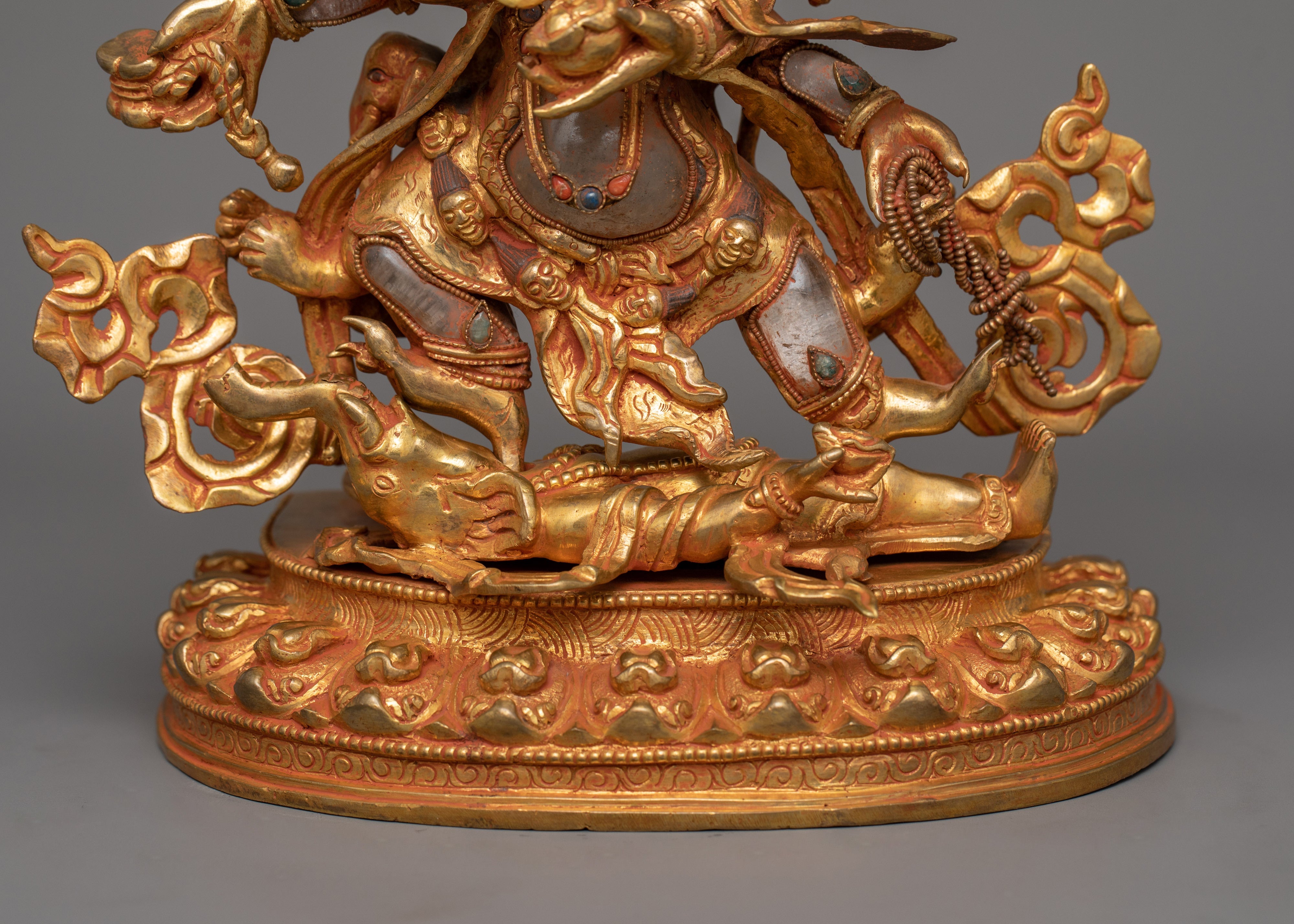 Six Armed Mahakala Wrathful Protector Deity Statue |  Buddhist Deity of Dharma Protector