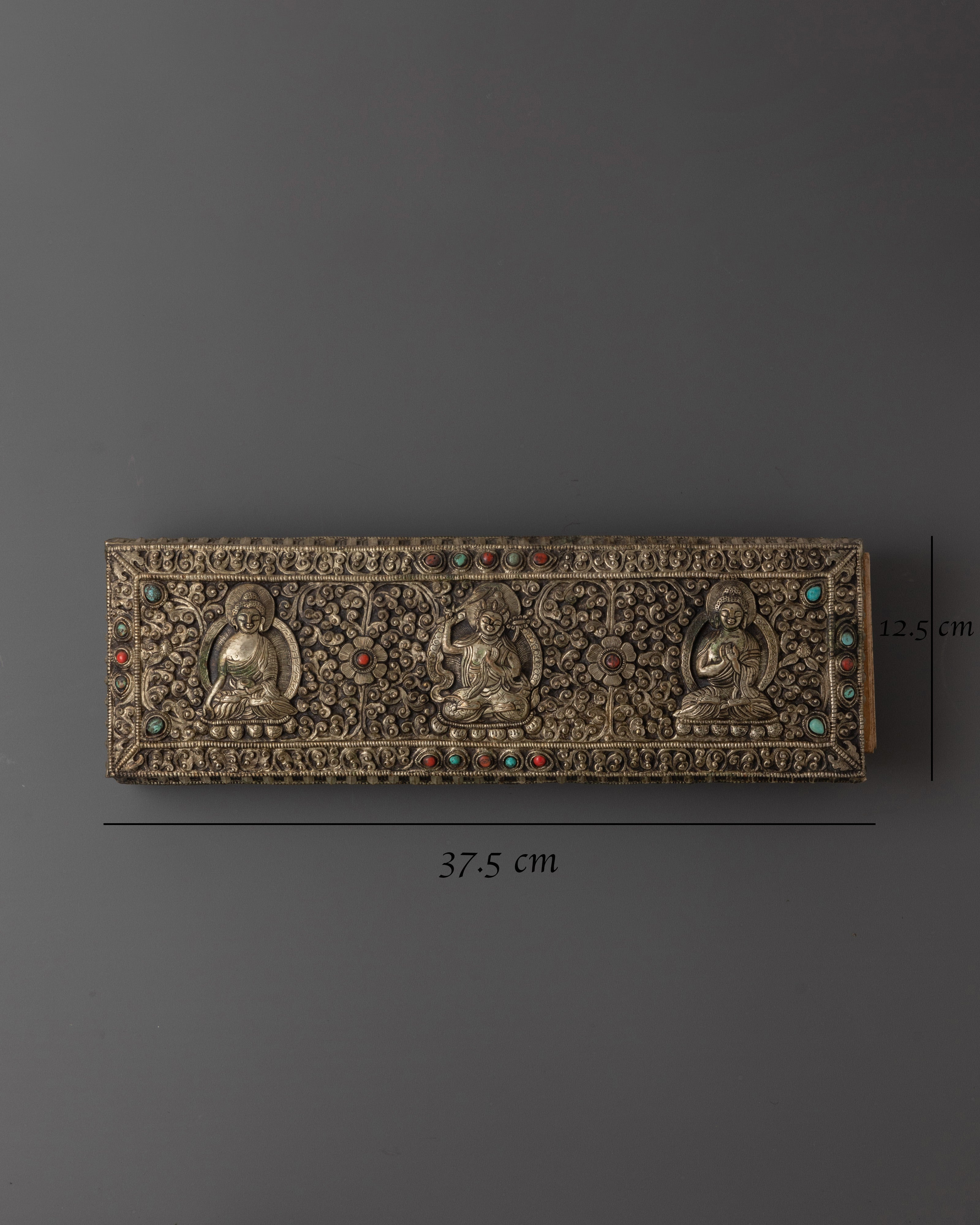 Silver Plated Prayer Book with Coral Inlay