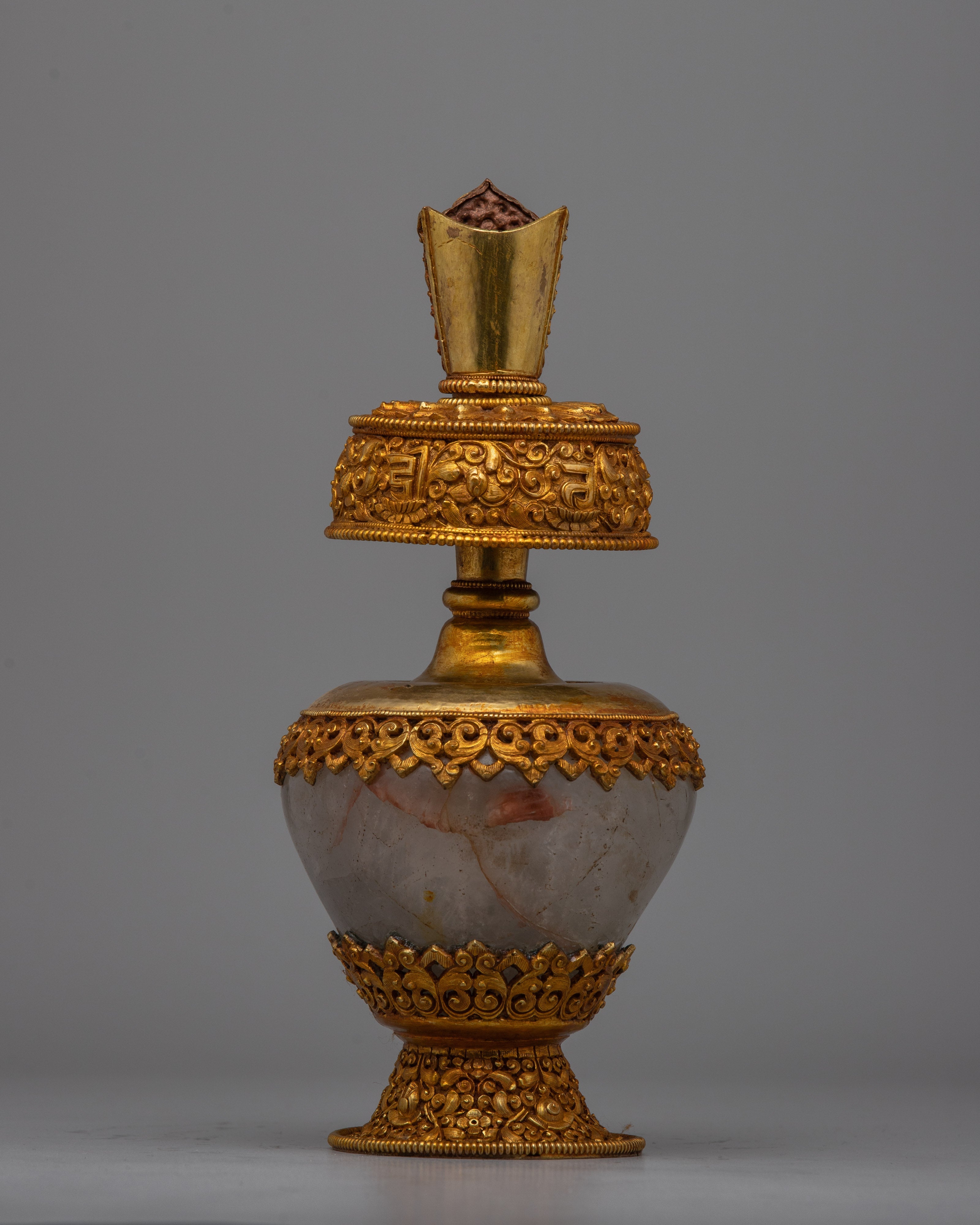 Copper Bhumpa Vase | Ideal for Ritual Offerings and Elegant Home Decoration