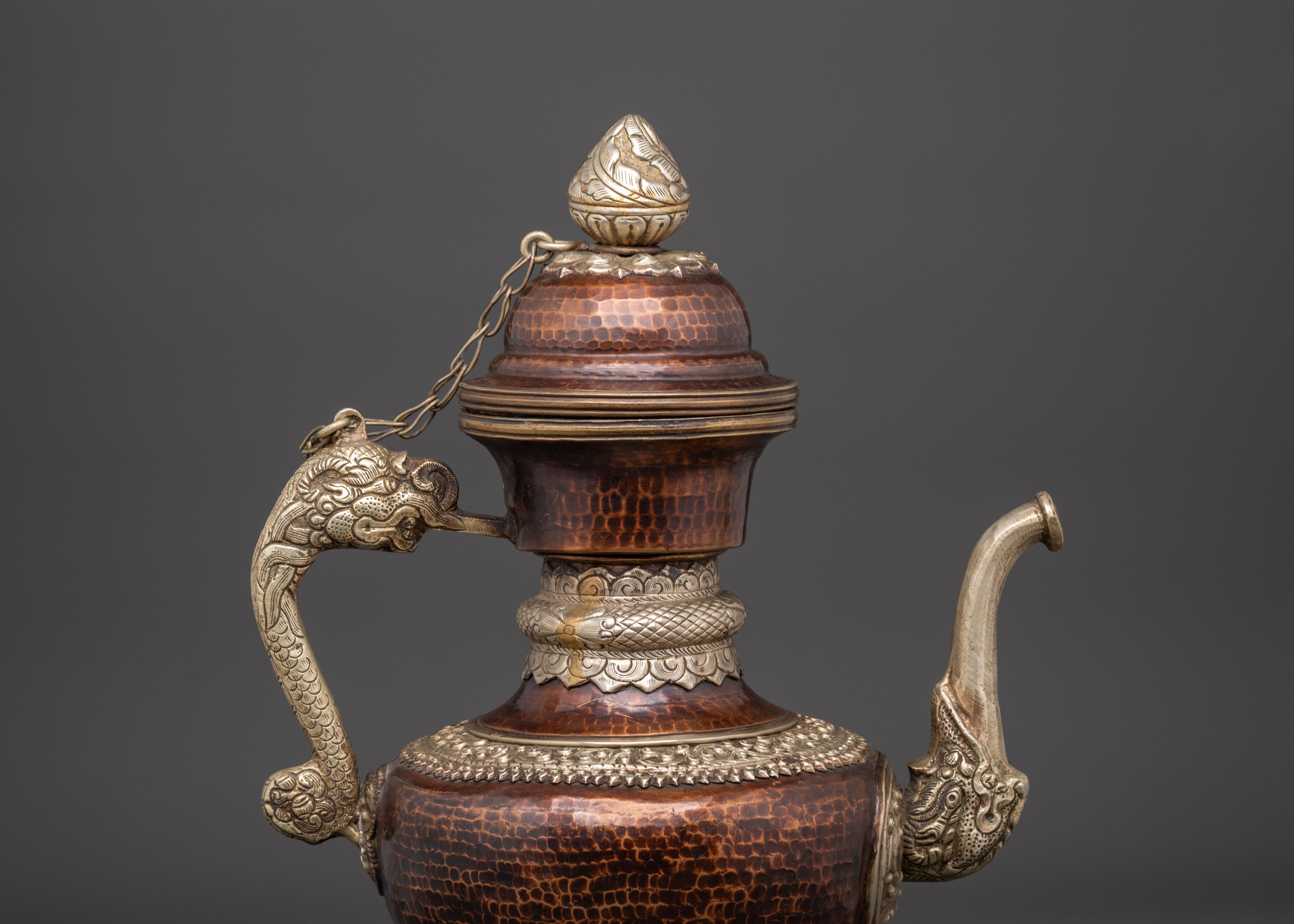 Handcrafted Copper Tea Pot | Traditional Tibetan Ritual Vessel