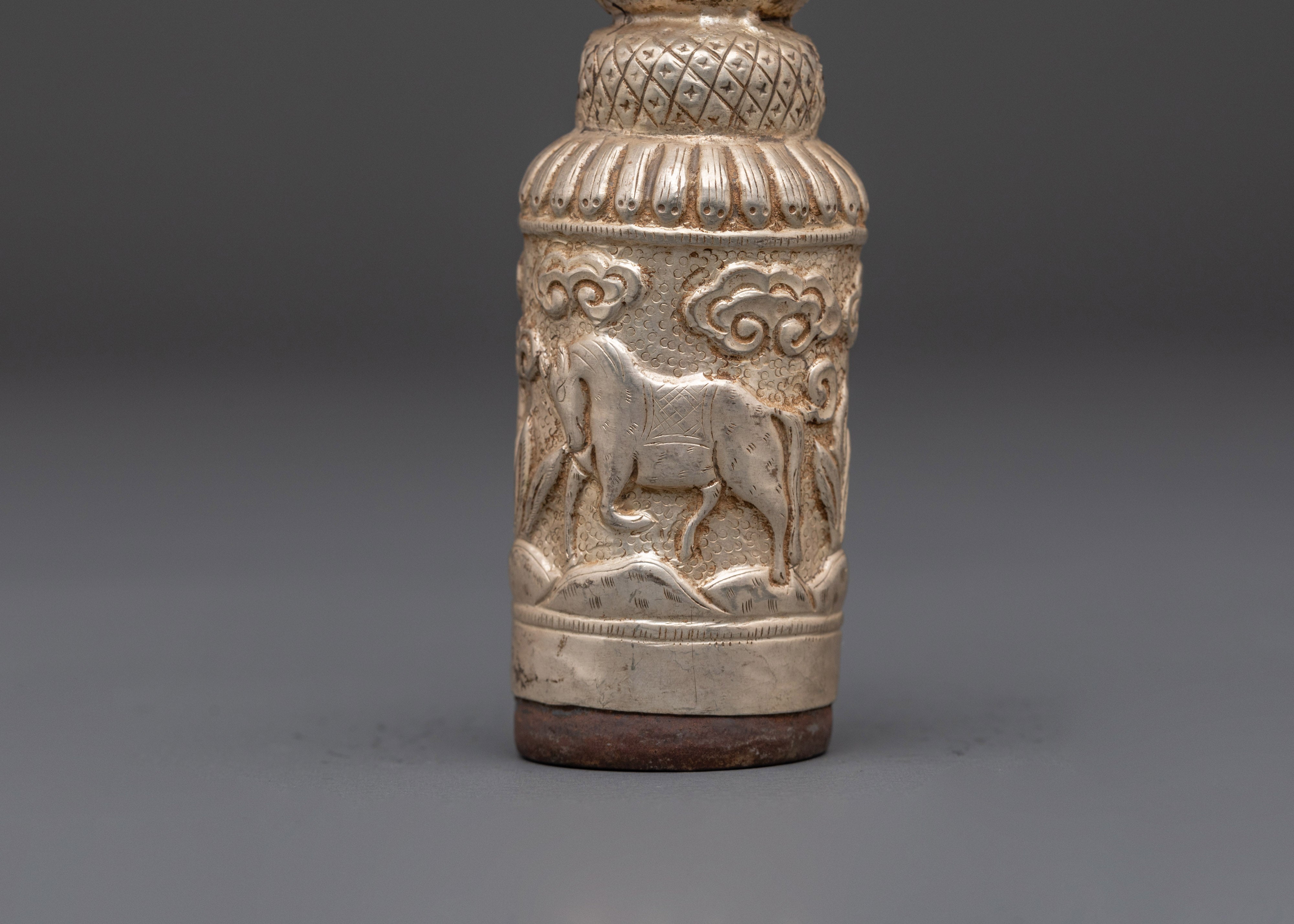 Buddhist Auspicious Seal | Sacred Tibetan Ritual Artifact