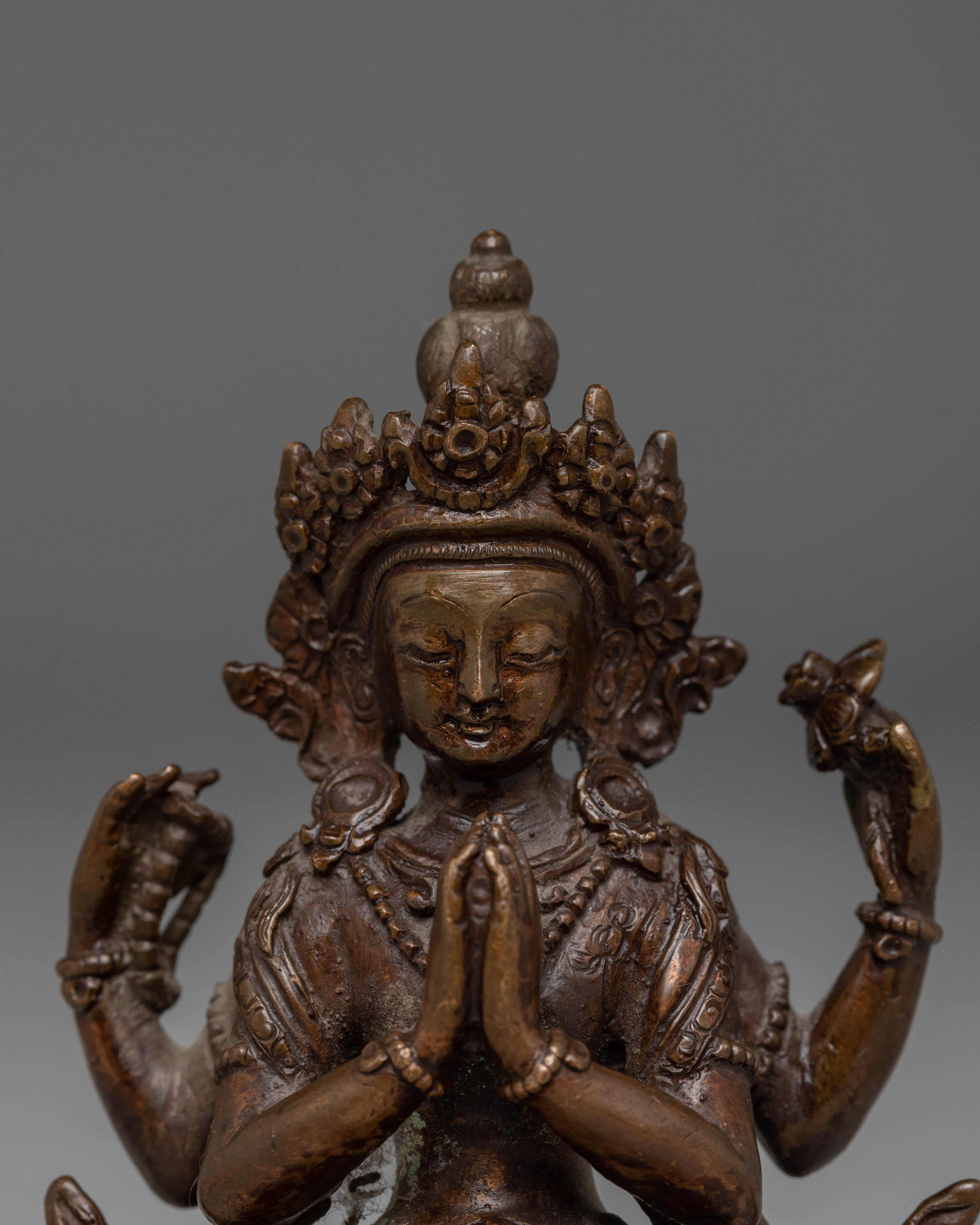 Sacred Statue of Bodhisattva Chenrezig | Buddhist Compassion Art