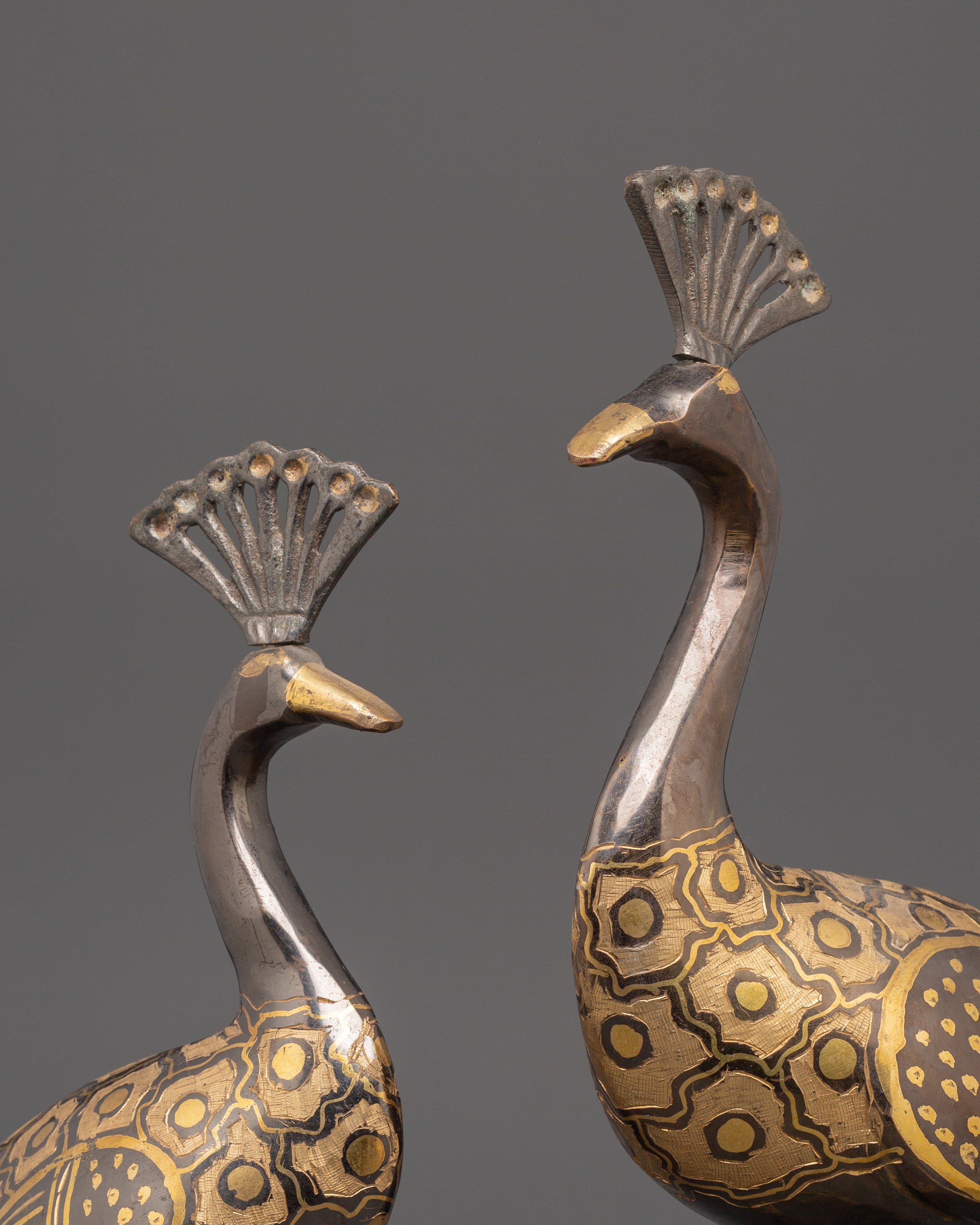Brass Peacock Set for Decor | Elegant Peacock Decor for Home