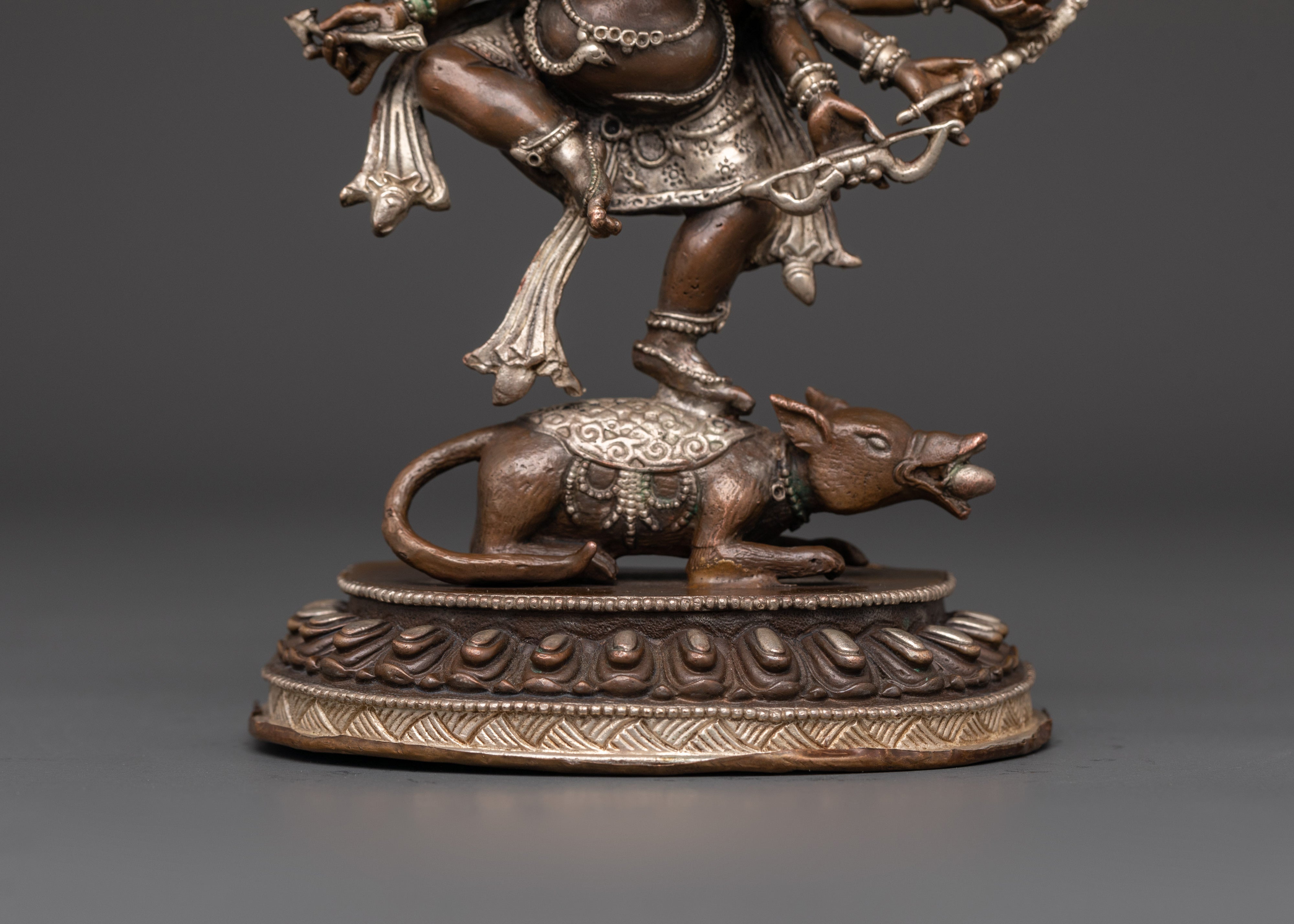 Hindu Elephant God Ganesha Idol | Oxidized Copper Silver Plated Statue