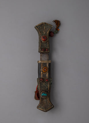 Tibetan Buddhist Design Knife |  Ancient Design with Cultural Symbolism