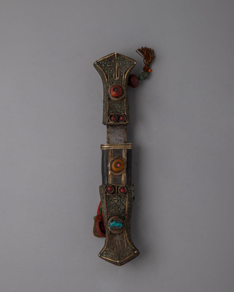 Tibetan Buddhist Design Knife |  Ancient Design with Cultural Symbolism