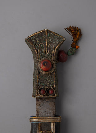 Tibetan Buddhist Design Knife |  Ancient Design with Cultural Symbolism