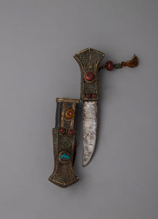 Tibetan Buddhist Design Knife |  Ancient Design with Cultural Symbolism