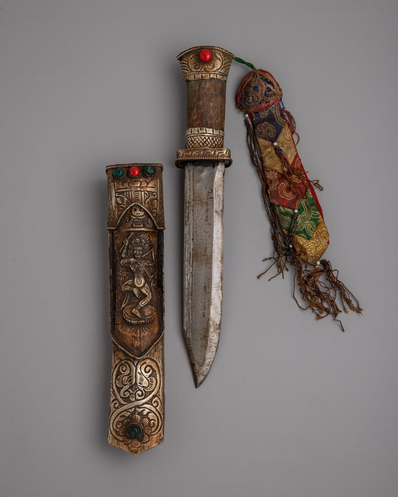 Tibetan Buddhist Knife | Perfect for Collectors & Cultural Enthusiasts