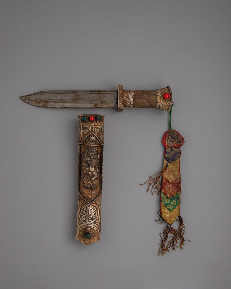 Tibetan Buddhist Knife | Perfect for Collectors & Cultural Enthusiasts