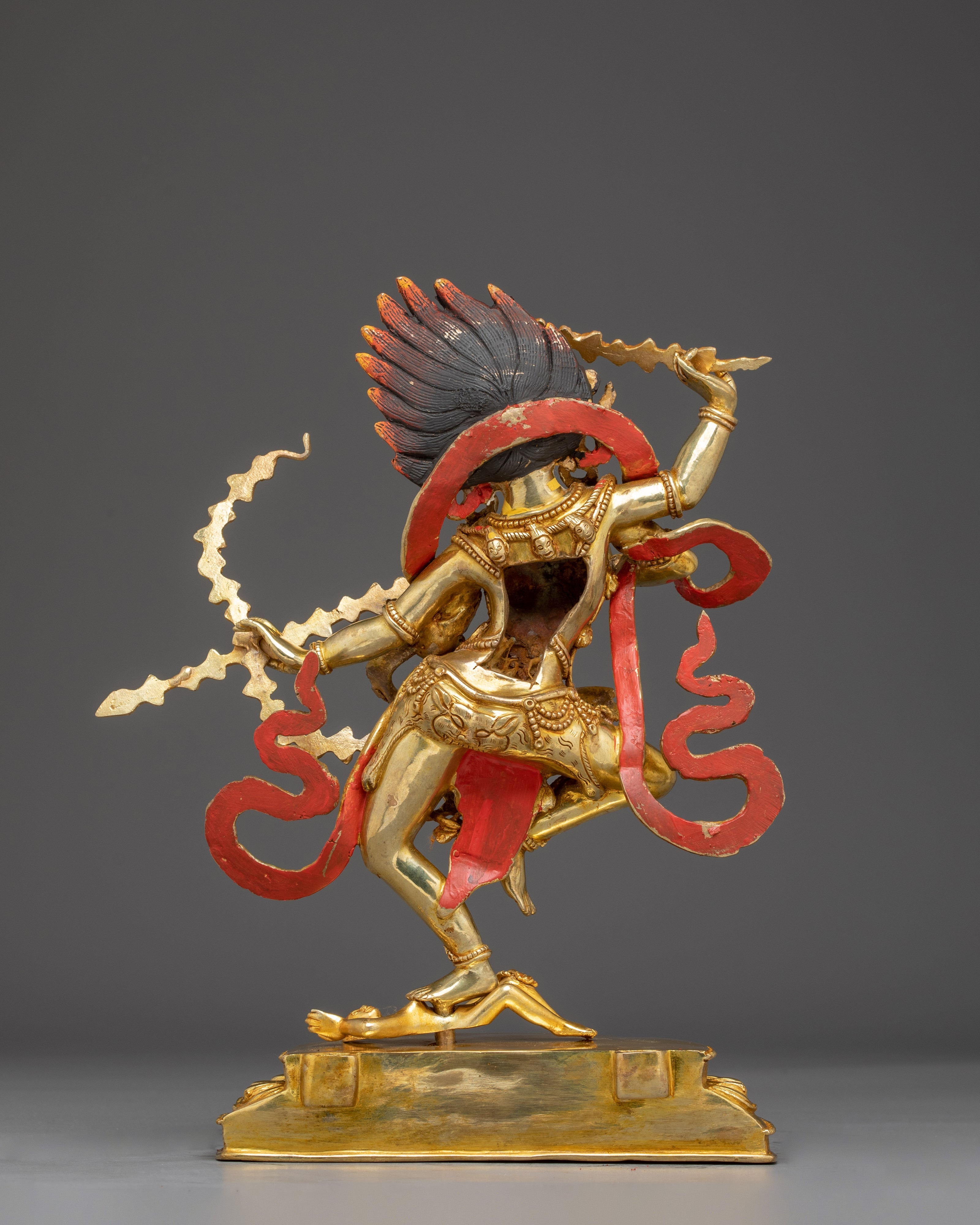 Goddess of Magnetism Kurukulla Statue | Tibetan Copper Gold Plated Deity