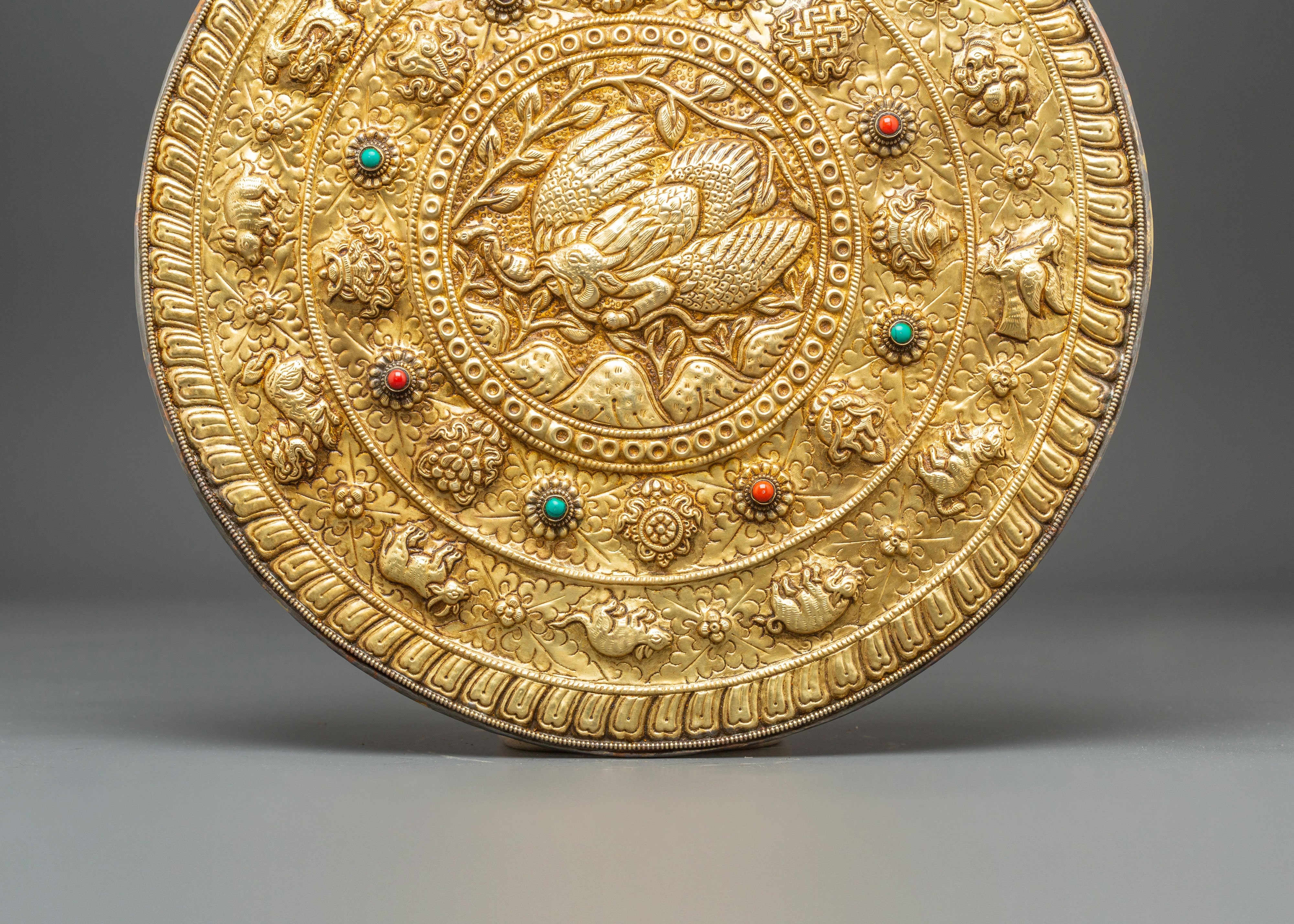 Tibetan Religious Wall Hanging | Sacred Buddhist Symbol for Peace and Prosperity