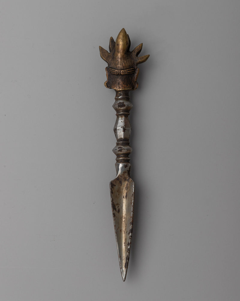 Tibetan Phurba Ritual Dagger | Ritual Knife with Wrathful Deity