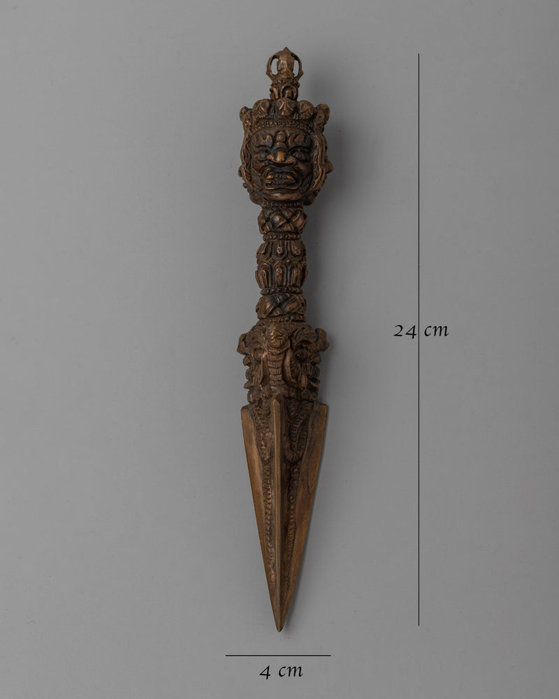 Handcrafted Ritual Phurba | Buddhist Ritual Dagger for Wrathful Tibetan Practices